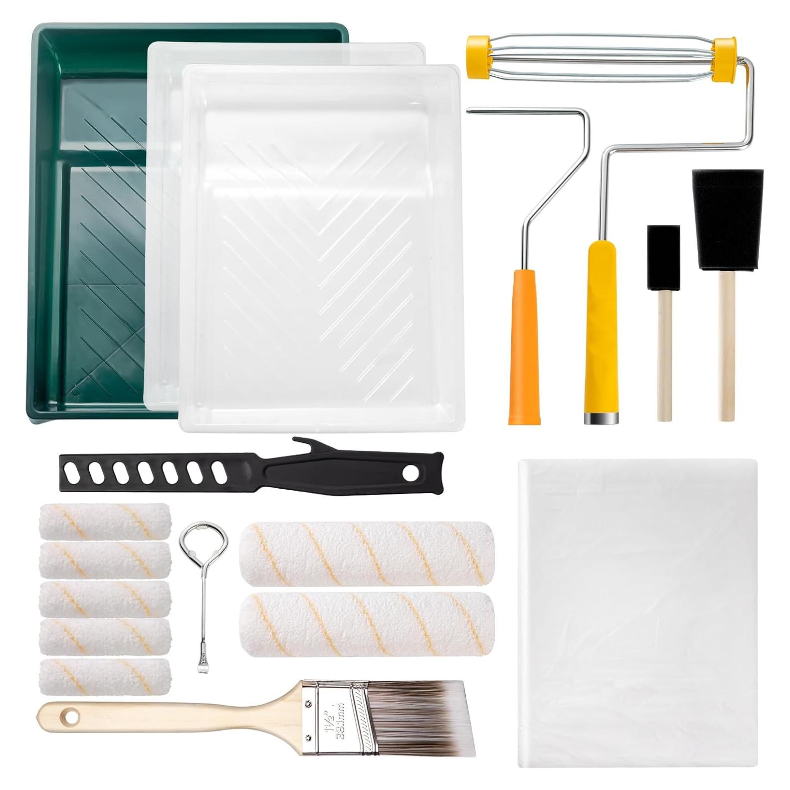 Kit de Rodillos de Pintura YiBaiBrush 18 Piezas 22,86 cm