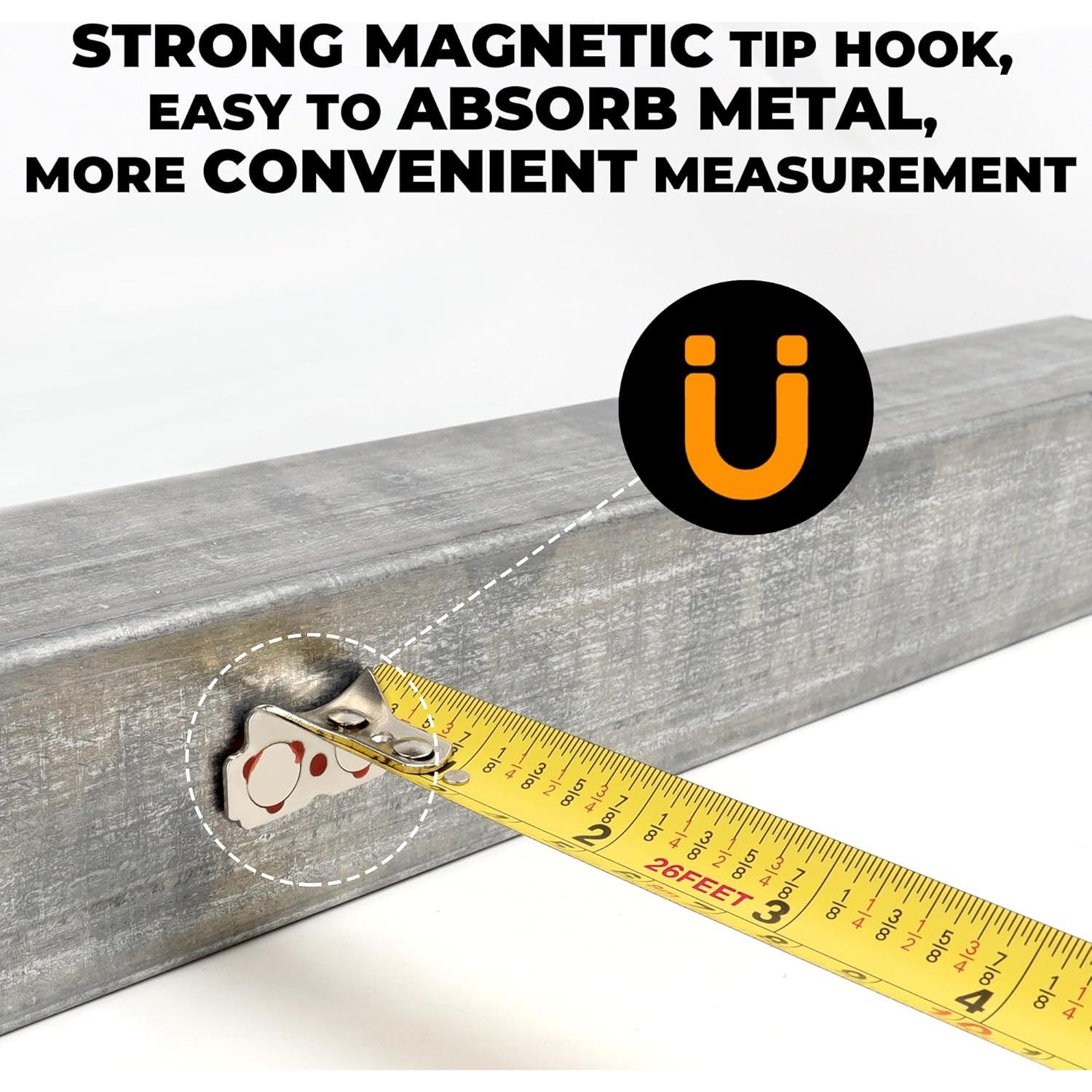 Cinta Métrica Profesional MulWark 8m y 5m - Set de 2