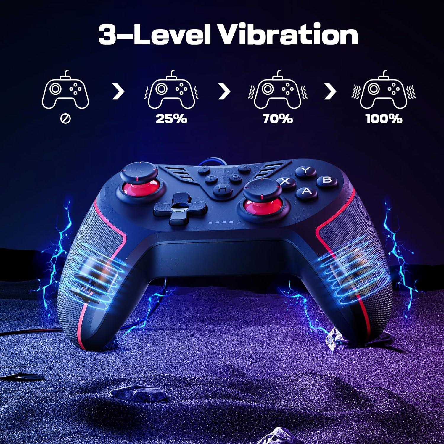 Controlador con cable RivalPlay para PC Negro - 2 botones mapeo