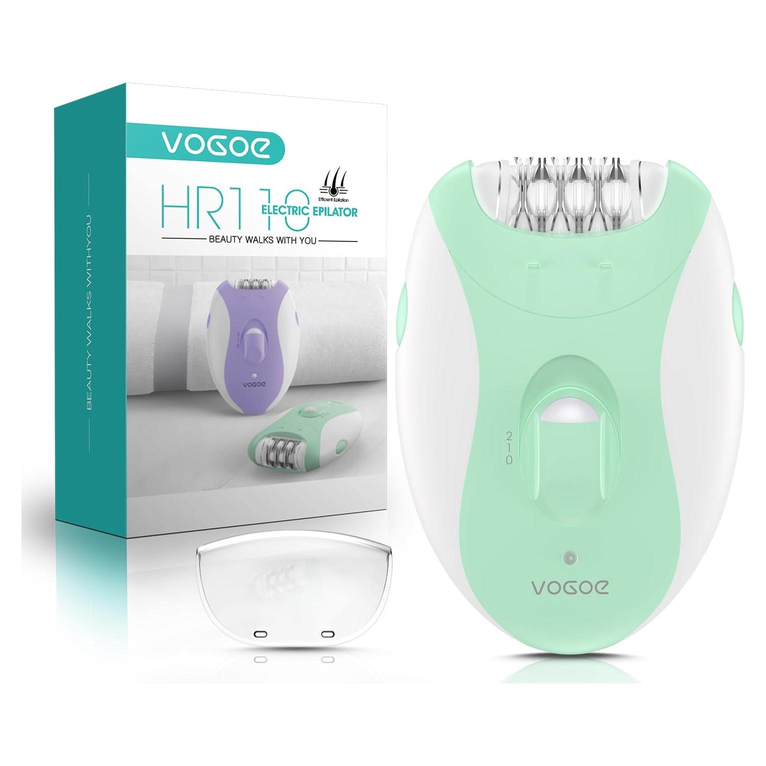 Epilador Inalámbrico VOGOE HR110 con Luz LED y 21 Pinzas