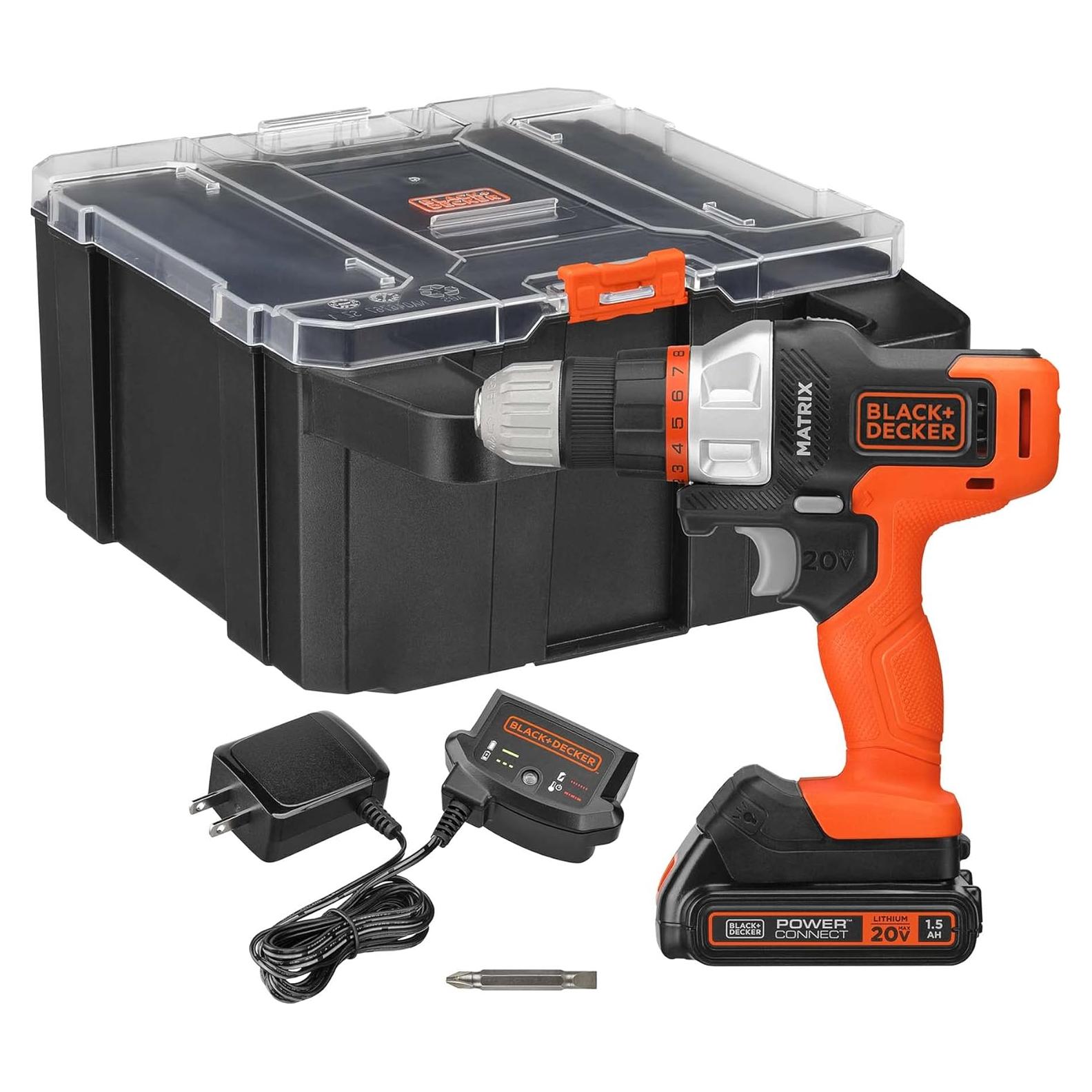 BLACK+DECKER BLACK+DECKER MATRIX 20V MAX* Drill Kit with Storage Case (BDCDMT120CSTFF)