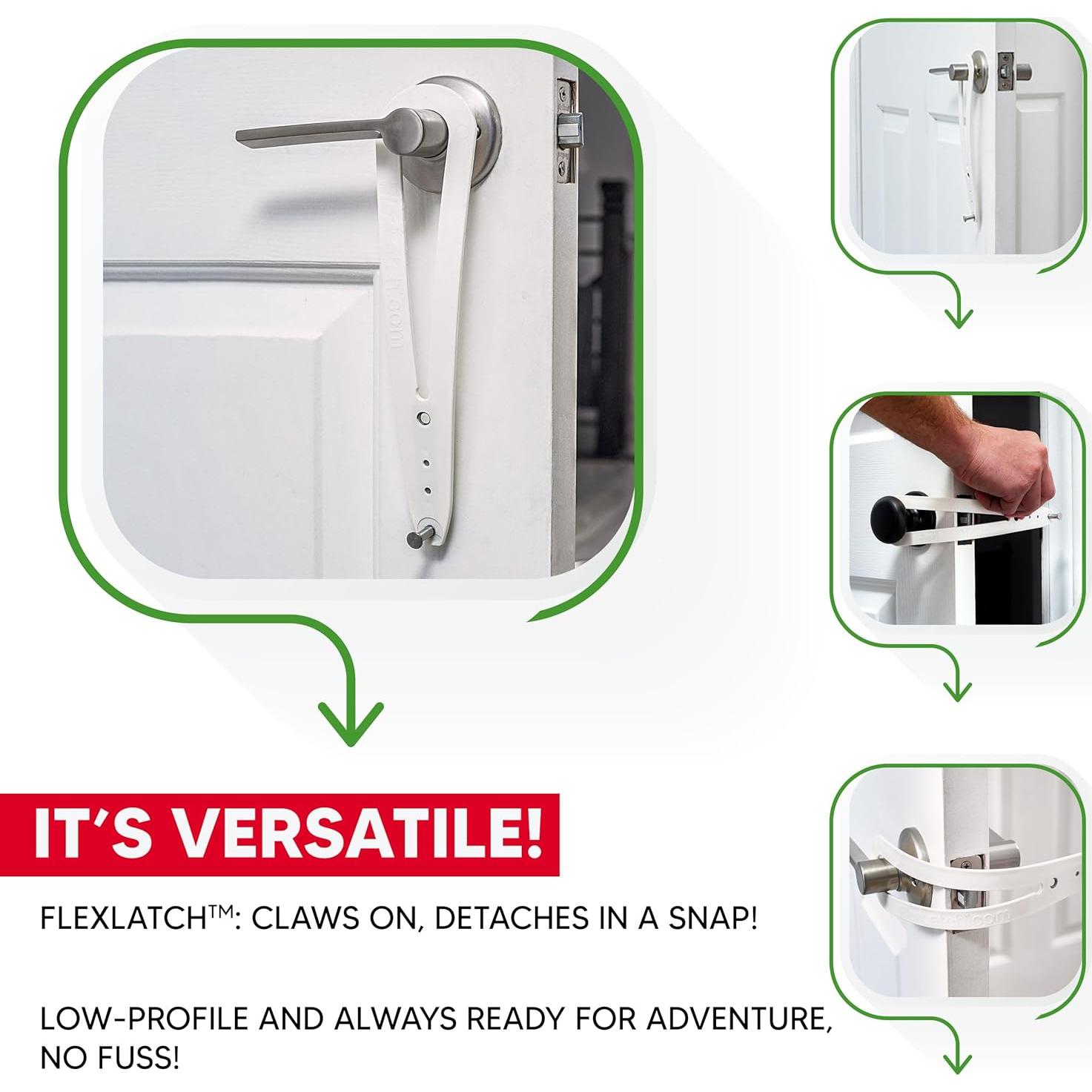 Soporte de Puerta para Gatos FlexLatch Blanco 10x30 cm