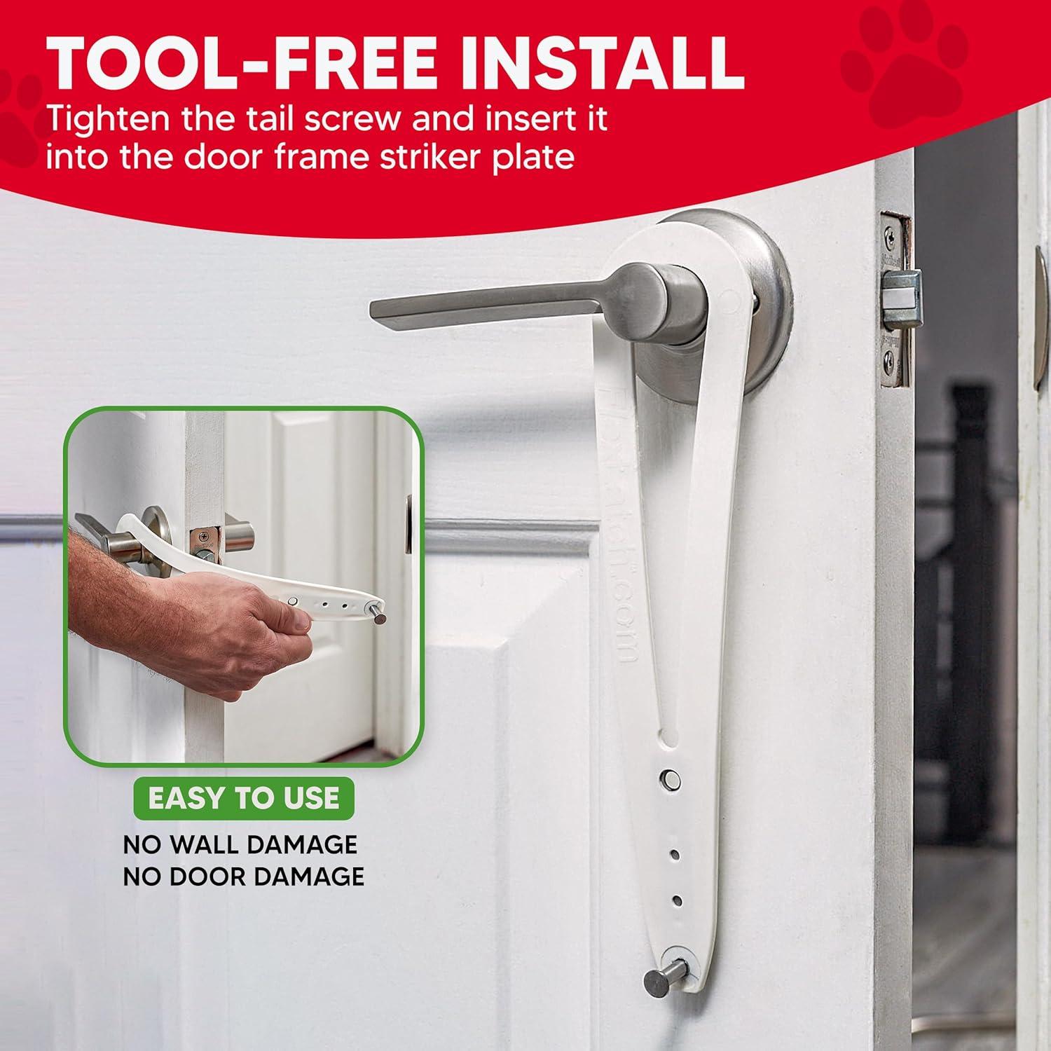 Soporte de Puerta para Gatos FlexLatch Blanco 10x30 cm