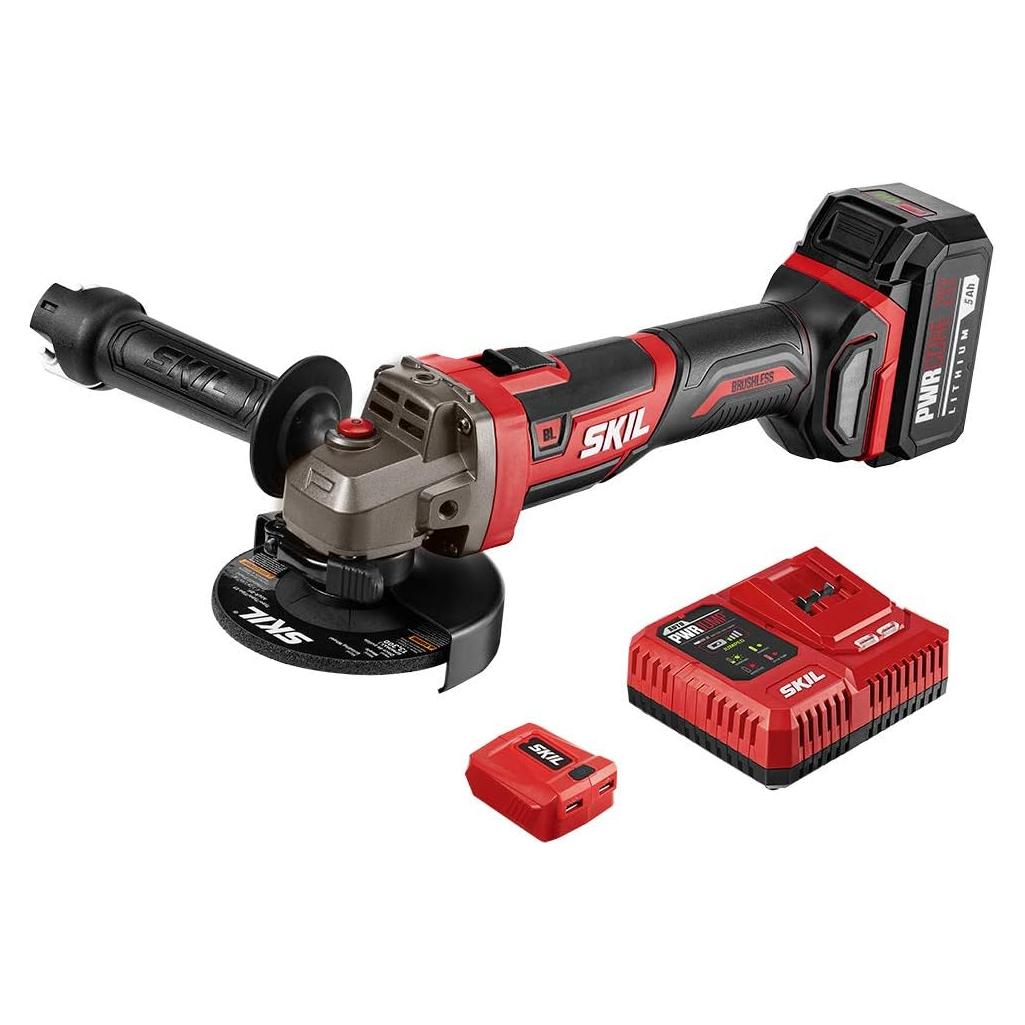 Amoladora Angular SKIL PWRCore 20V Sin Escobillas 5Ah