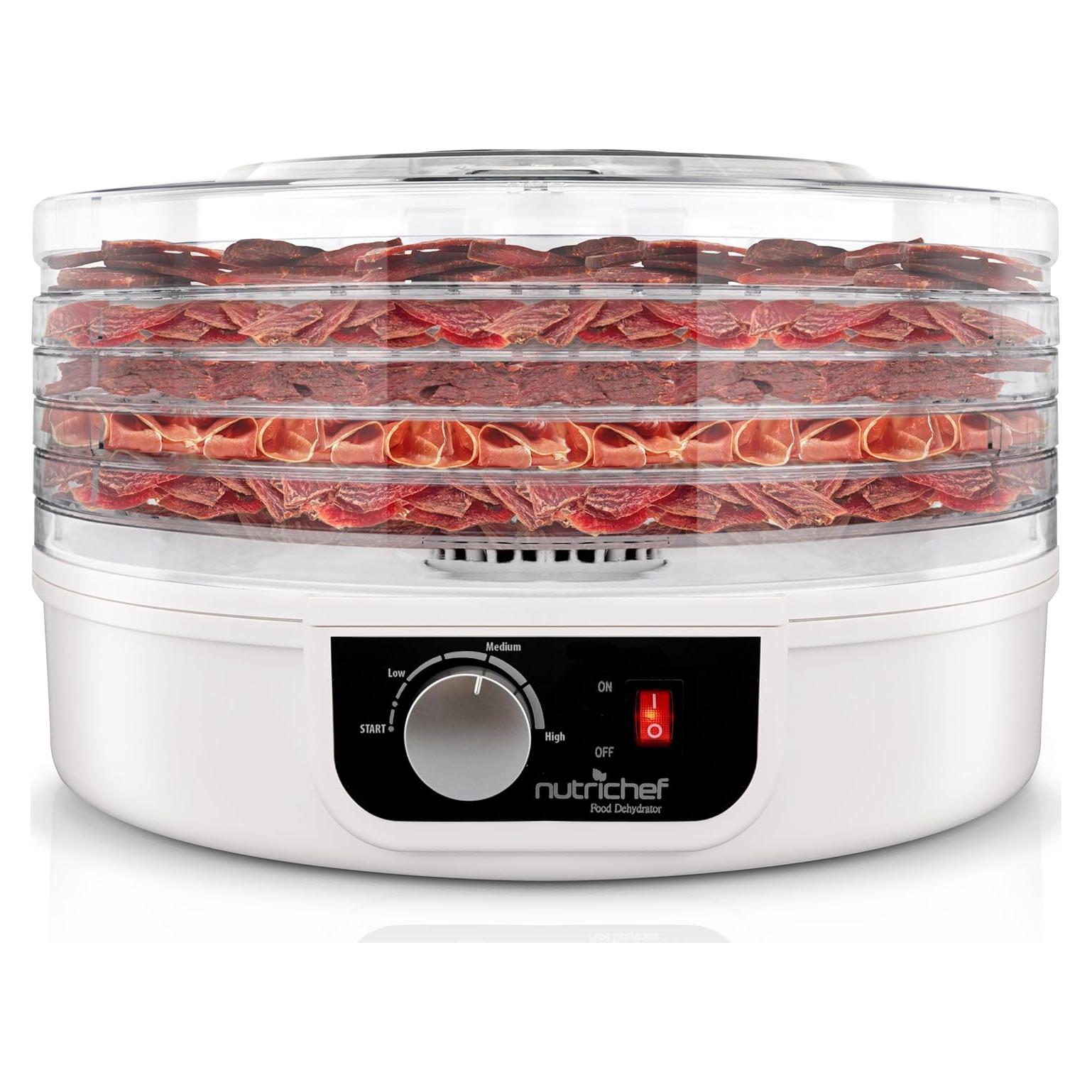 Deshidratador de Alimentos NutriChef PKFD12.5 5 Bandejas Blanco