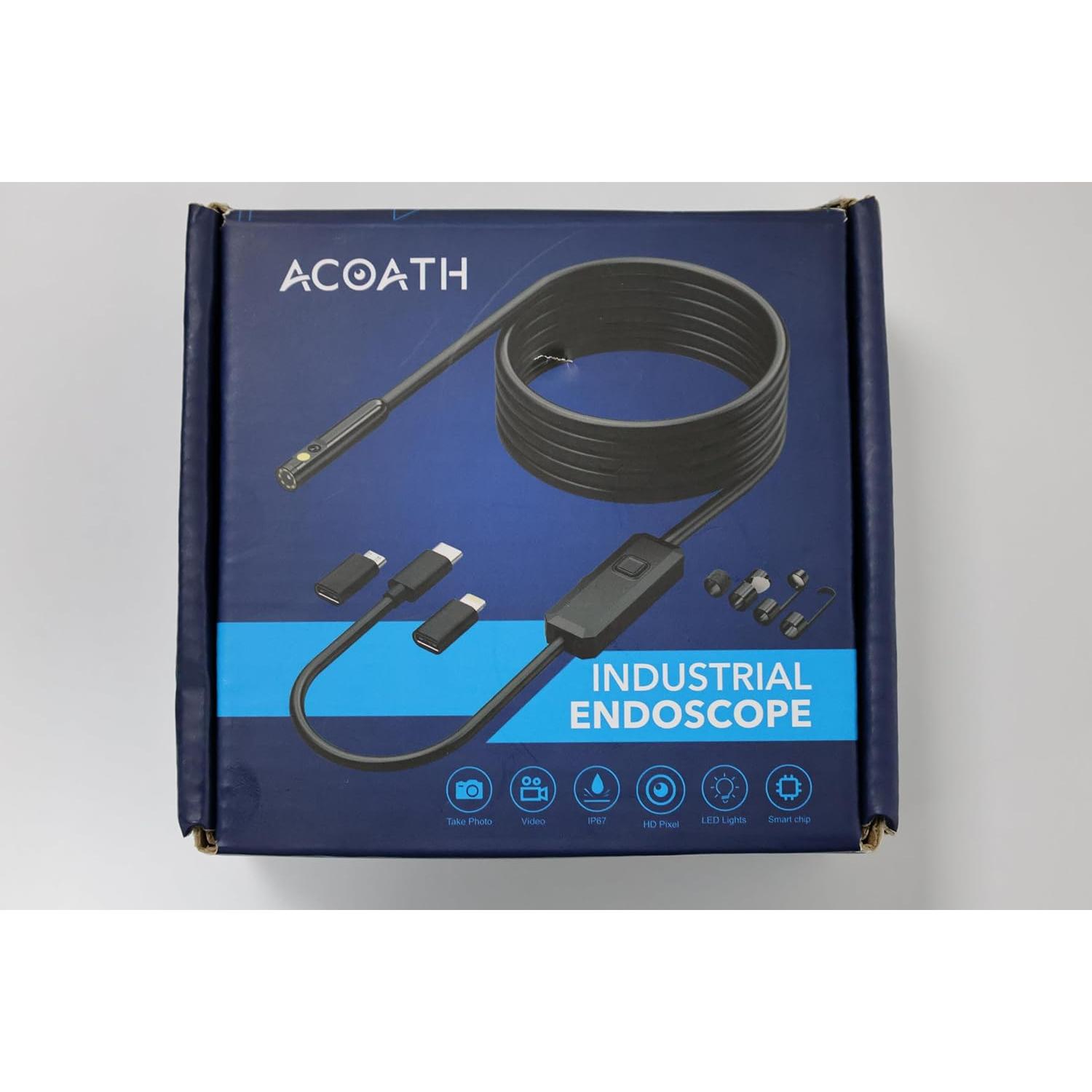 Cámara Endoscópica Acoath 1920P HD Doble Lente 3m IP67