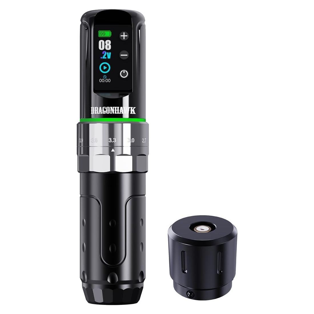 Máquina de Tatuaje Dragonhawk L3 Inalámbrica 7 Golpes Plata