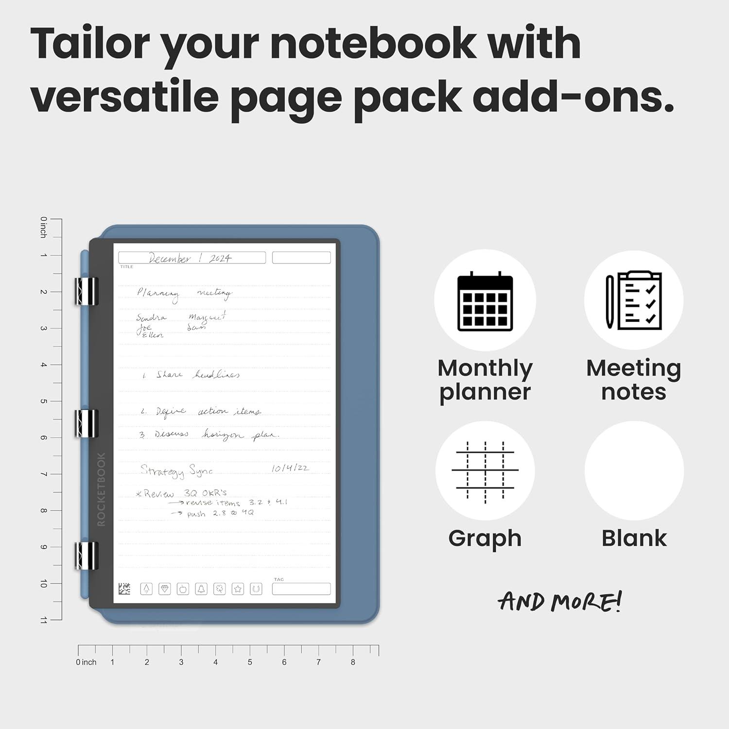 Rocketbook Pro Cuaderno Inteligente Reutilizable A4 Azul