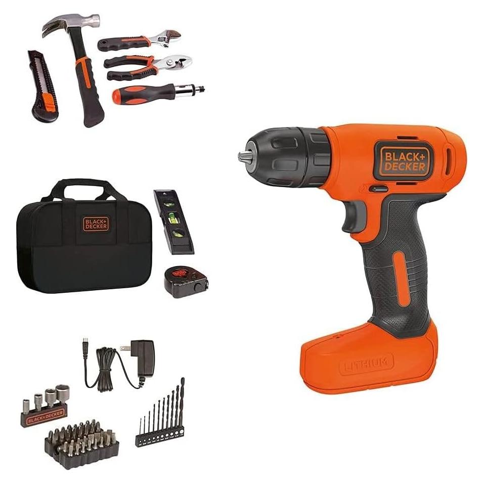 Kit de Herramientas Inalámbrico BLACK+DECKER 8V MAX 57 Piezas
