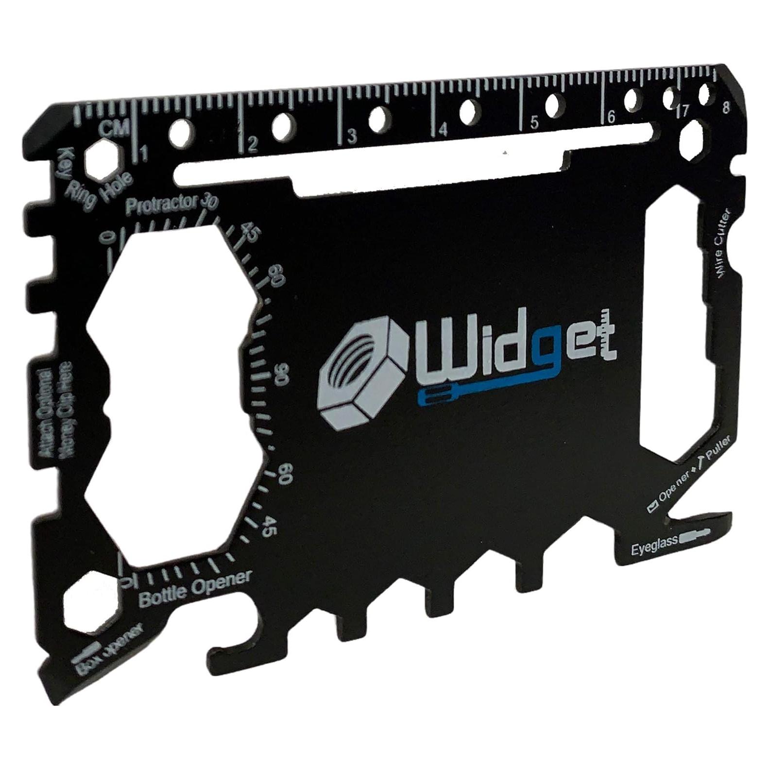 W4W, Multi purpose survival Pocket tool - Stocking Stuffers for Men Great Christmas gifts - Credit Card Wallet Size Ninja Multitool - 43 in 1 (Black)