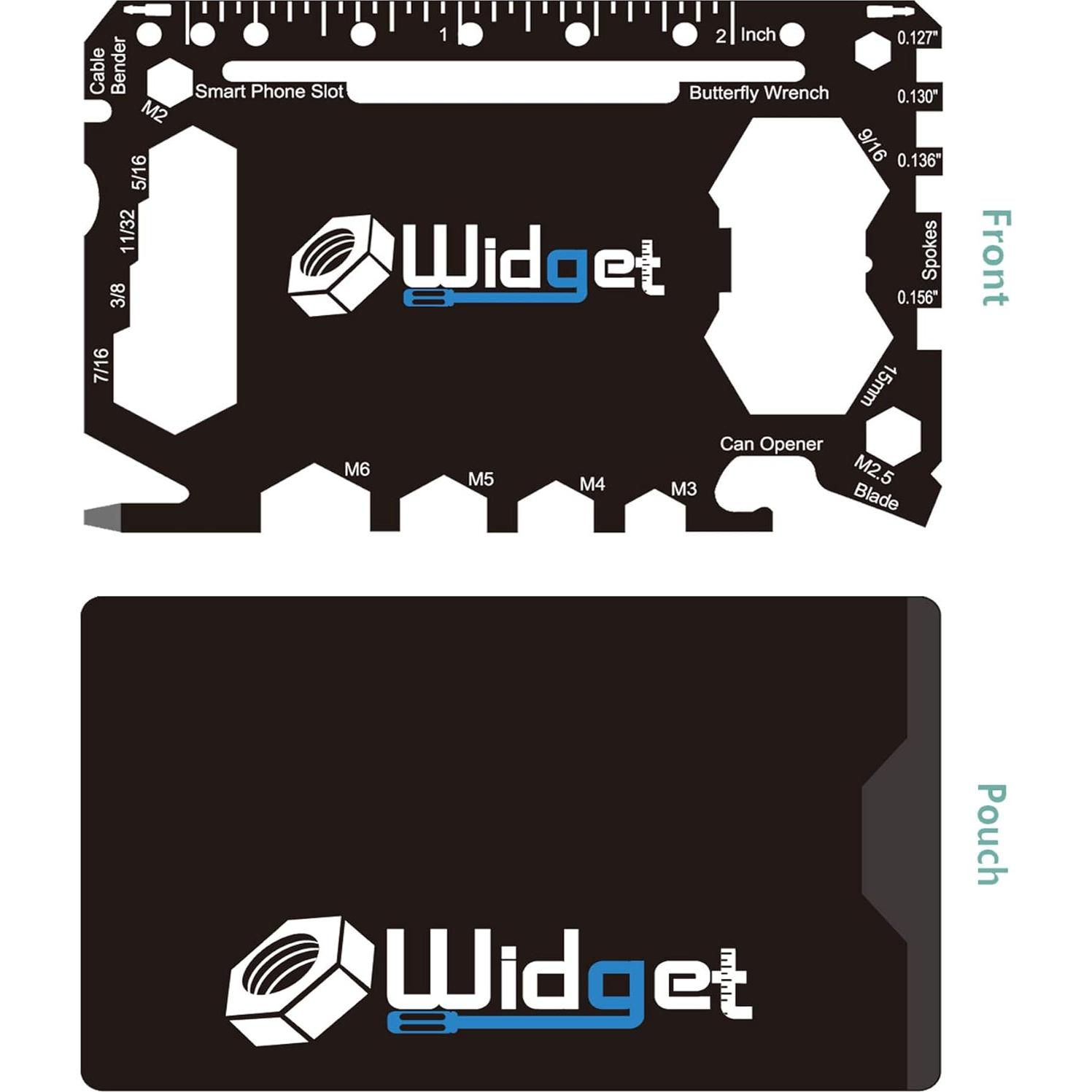 W4W, Multi purpose survival Pocket tool - Stocking Stuffers for Men Great Christmas gifts - Credit Card Wallet Size Ninja Multitool - 43 in 1 (Black)