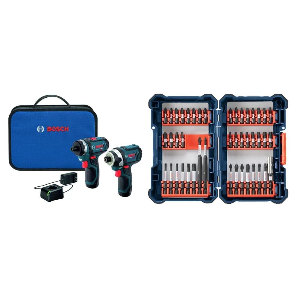 Kit Combo Bosch 12V: Taladro y Atornillador de Impacto con 44 Piezas