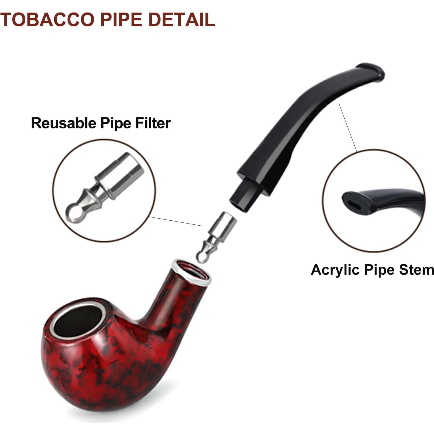 Pipa de Tabaco Joyoldelf Clásica con Soporte Plegable 9 Piezas