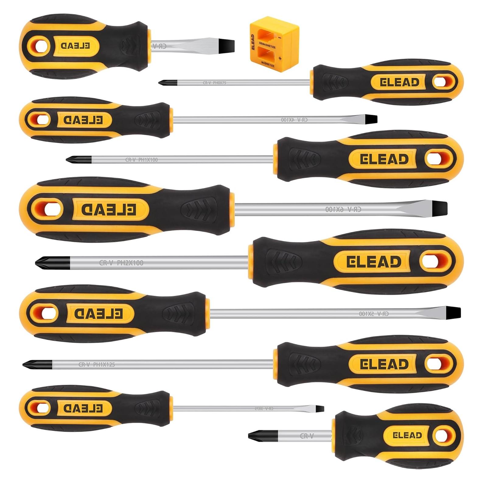 Juego de Destornilladores Magnéticos 11 Piezas ELEAD