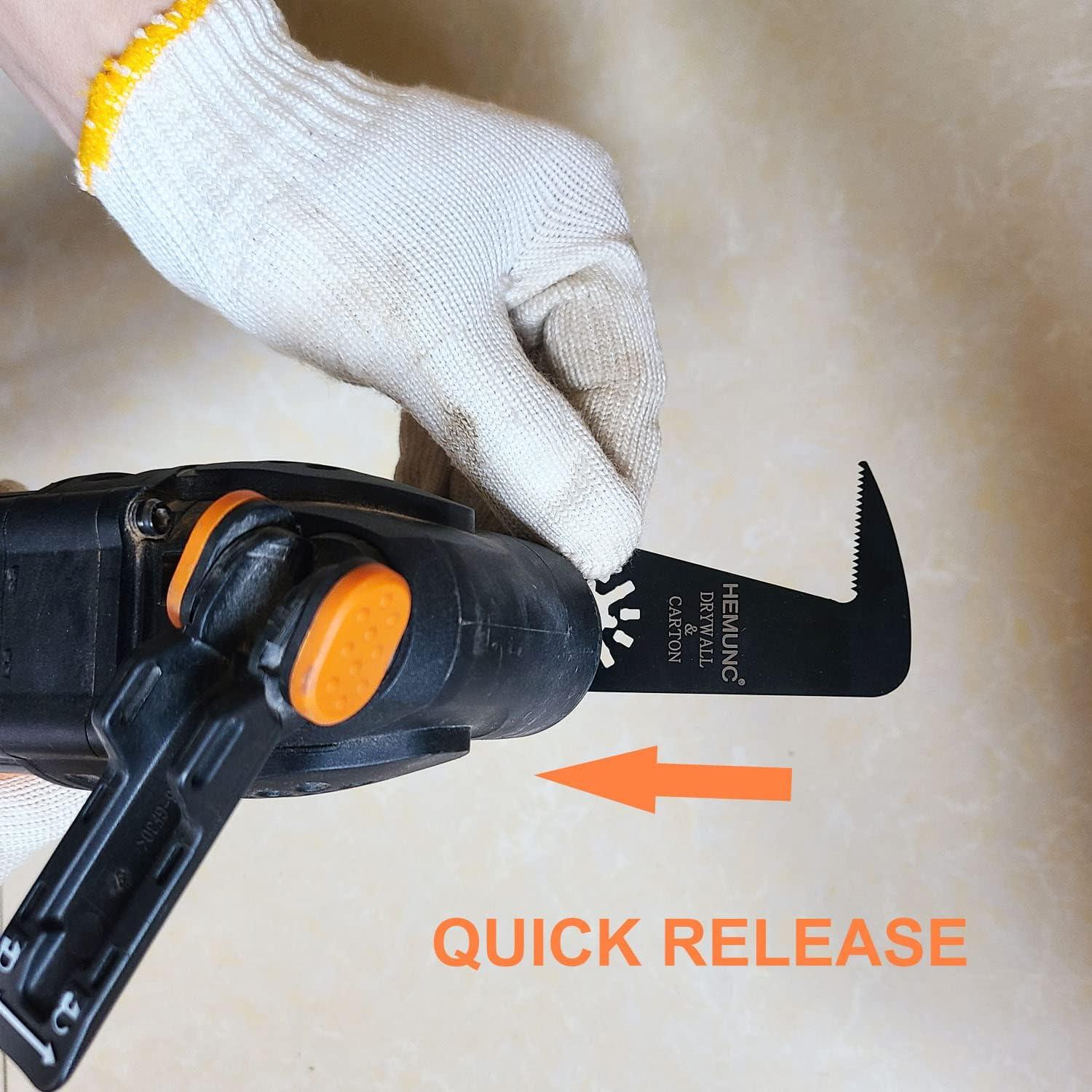 Drywall Blade for Oscillating Tool 4 Pack, Oscillating Saw Blades Fit Dremel, Dewalt, Fein Multimaster, Bosch, Makita, Milwaukee, Rockwell, Ryobi,Craftsman, Ridgid Multitool