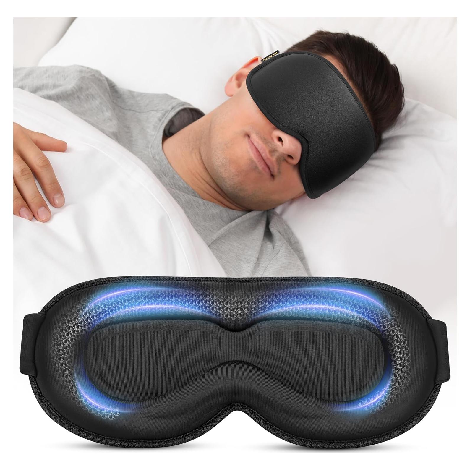 Máscara de Ojos con Peso Facemoon 3D Ajustable - Bloqueo Total de Luz