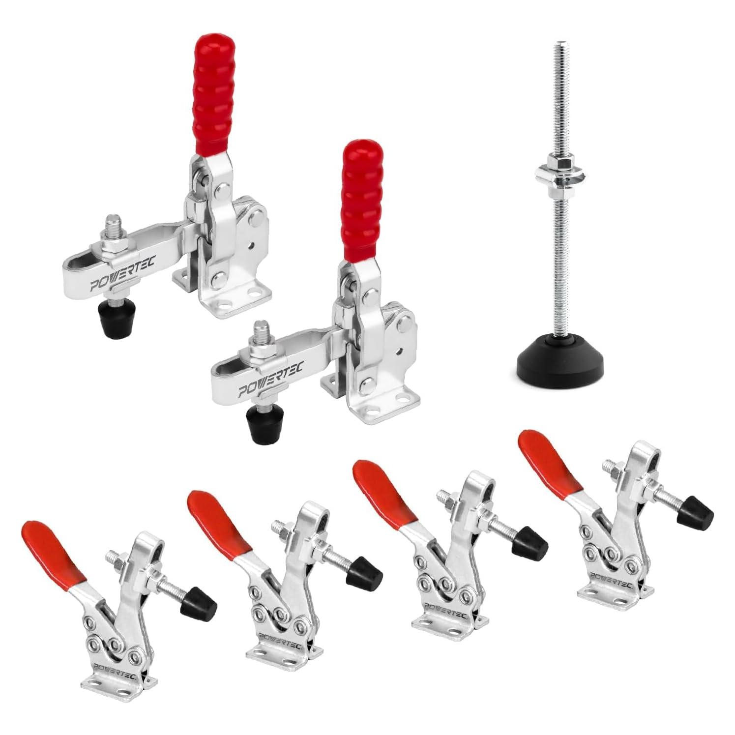 POWERTEC Abrazaderas de Palanca Horizontal y Vertical 227kg