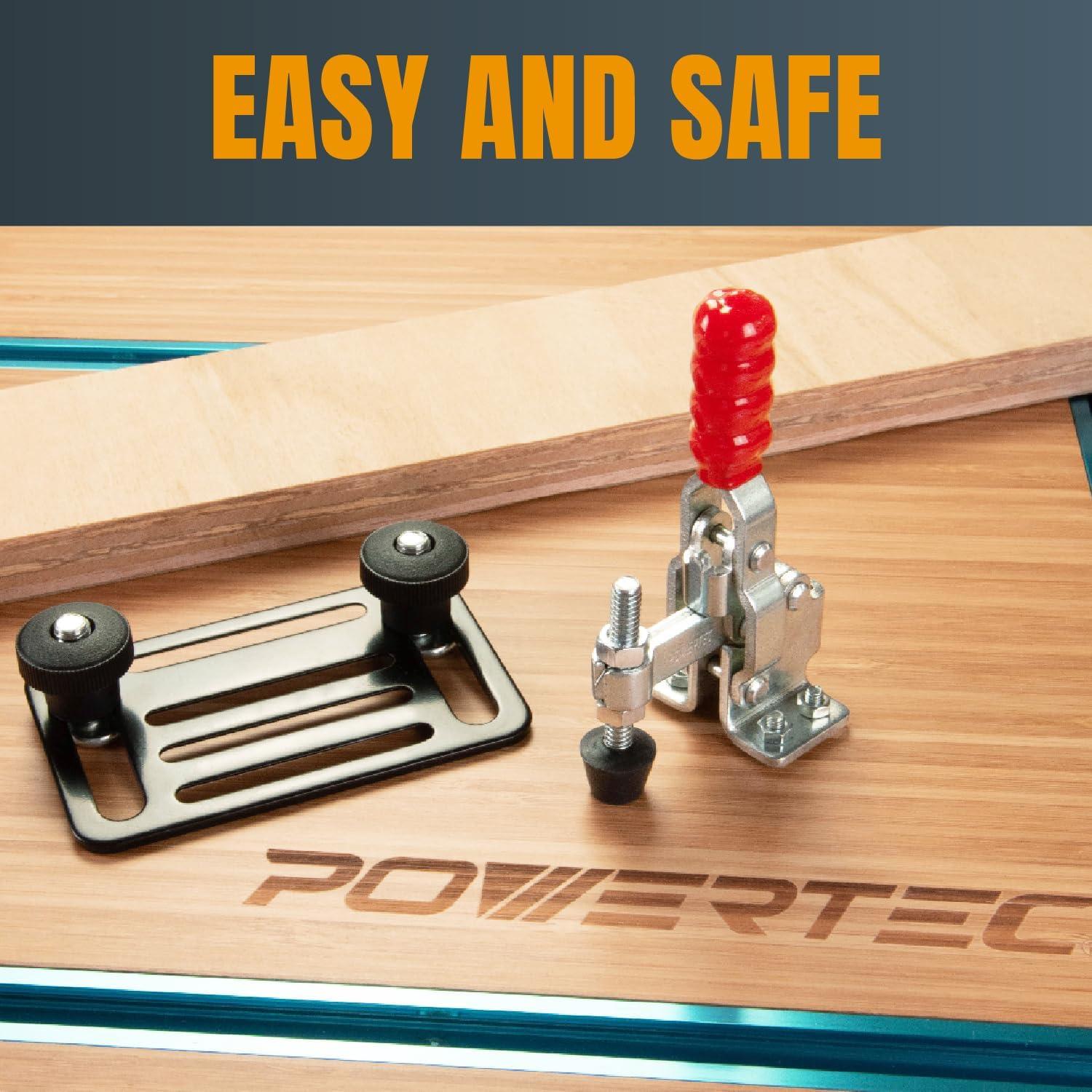 POWERTEC Abrazaderas de Palanca Horizontal y Vertical 227kg