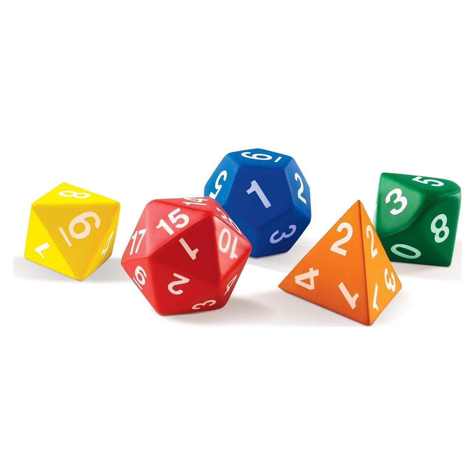 Dados Poliedricos Jumbo Learning Resources 5 Piezas 7,62 cm