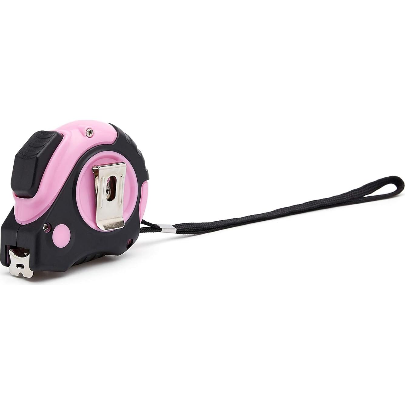 Cinta Métrica Retráctil Amazon Basics 4.9m Rosa