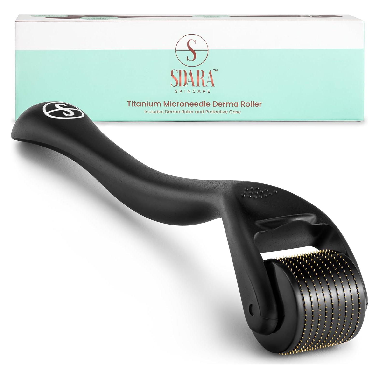 Rodillo Derma Sdara Negro Microneedling con Estuche Gratis