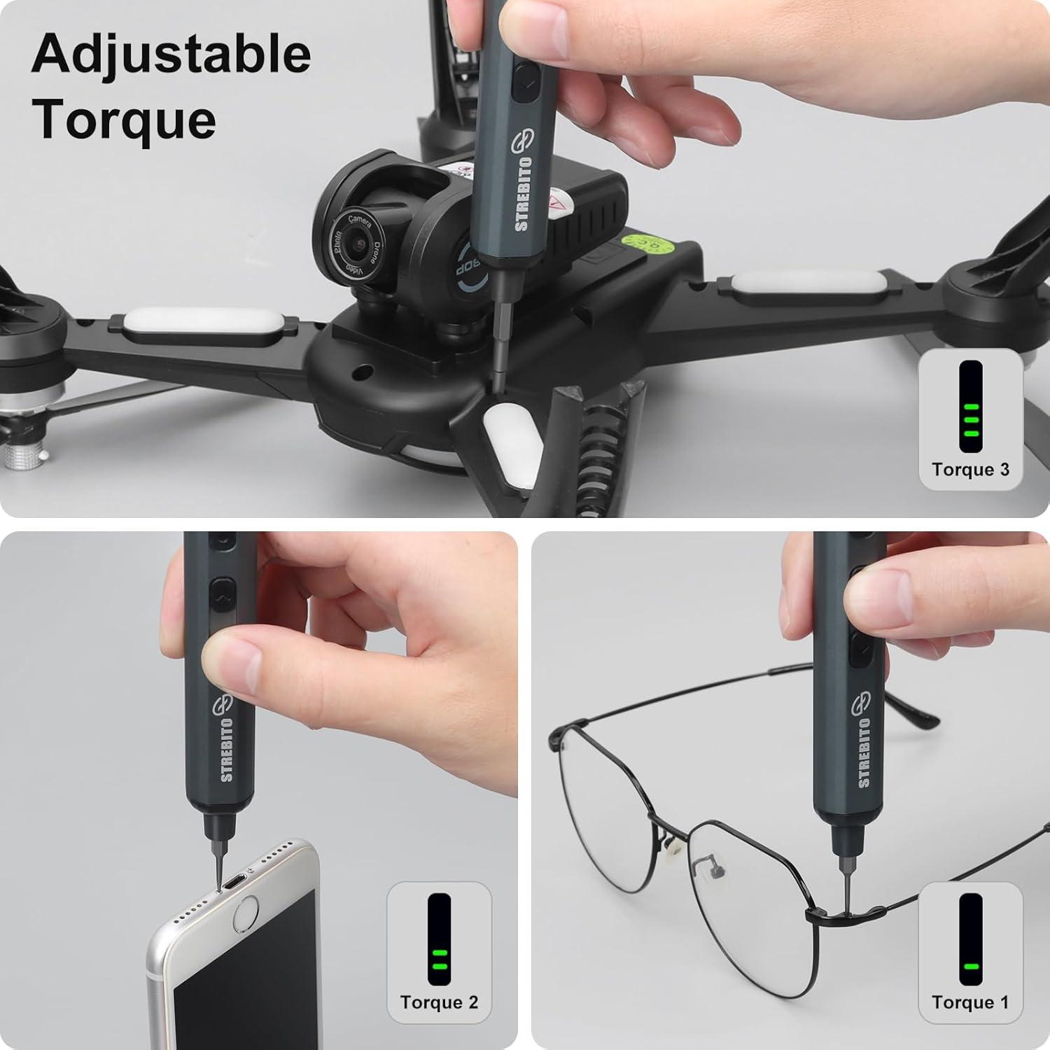 Destornillador Eléctrico Inalámbrico STREBITO 70 en 1 S2