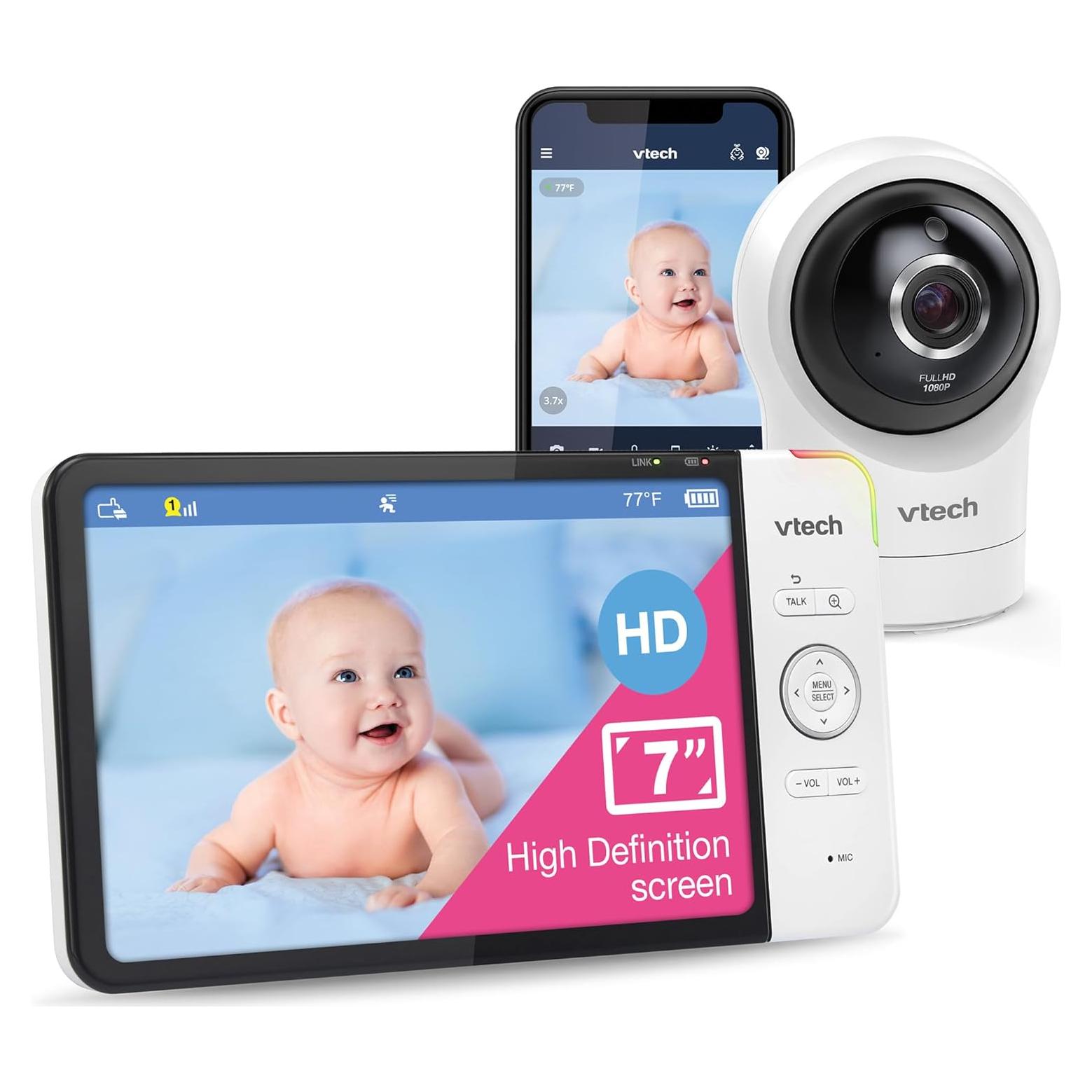 Monitor de Bebé VTech RM7764HD WiFi 1080p Pantalla 7"