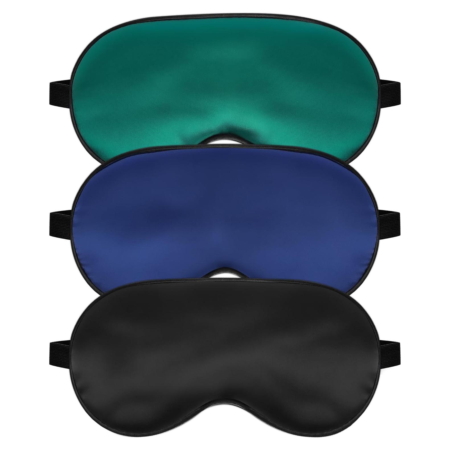 Máscara de Sueño de Seda Mayxunbeauty Ajustable para Dormir