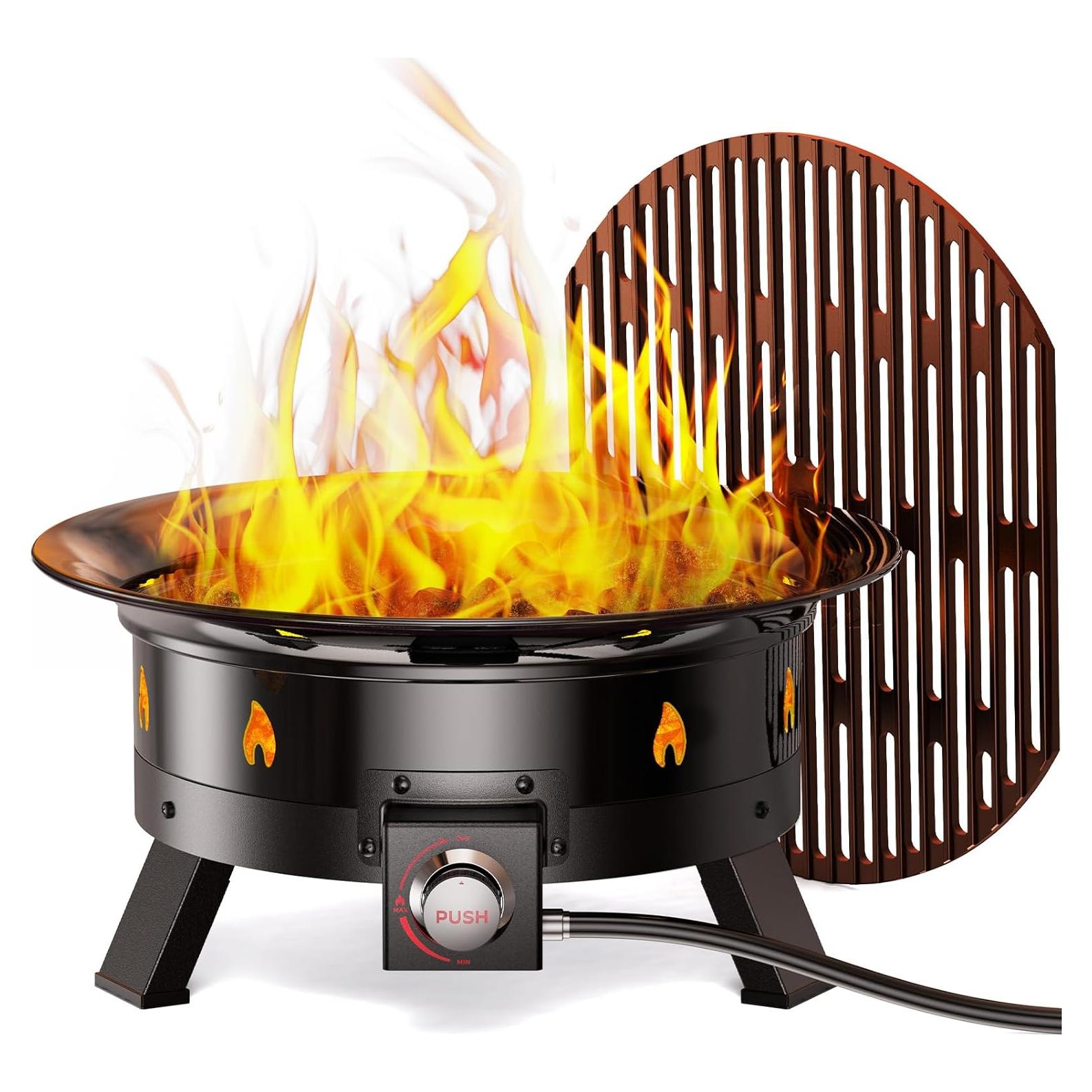 Hoguera de Propano Ciays 48 cm con Parrilla y Plegable