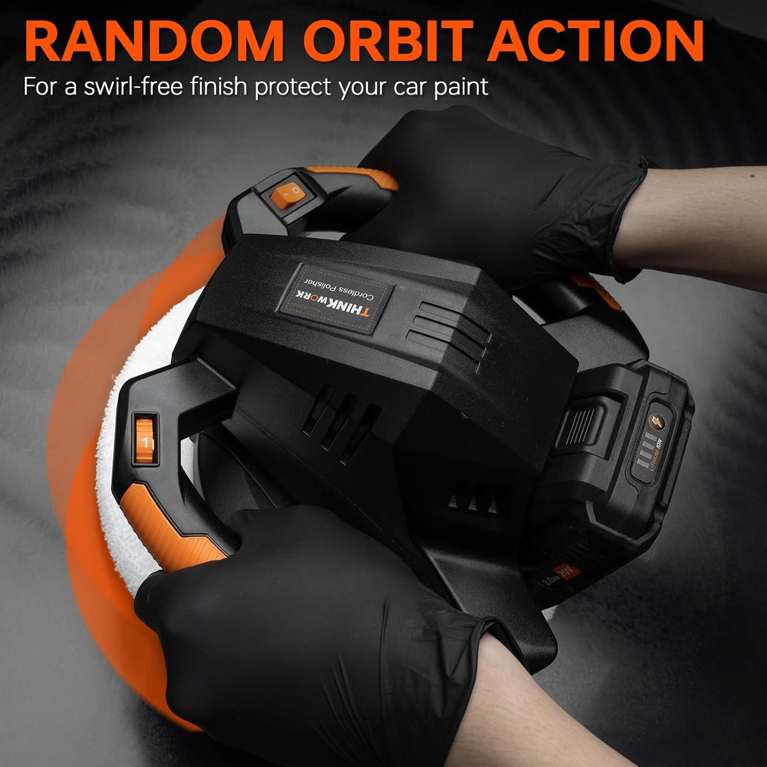 Pulidora Inalámbrica THINKWORK 20V 10" con 2 Baterías 2Ah