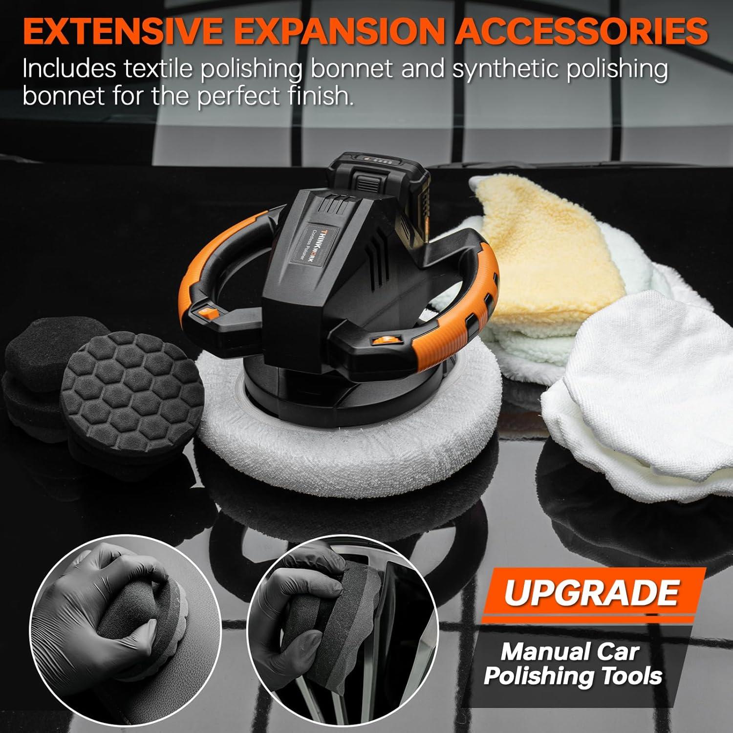 Pulidora Inalámbrica THINKWORK 20V 10" con 2 Baterías 2Ah