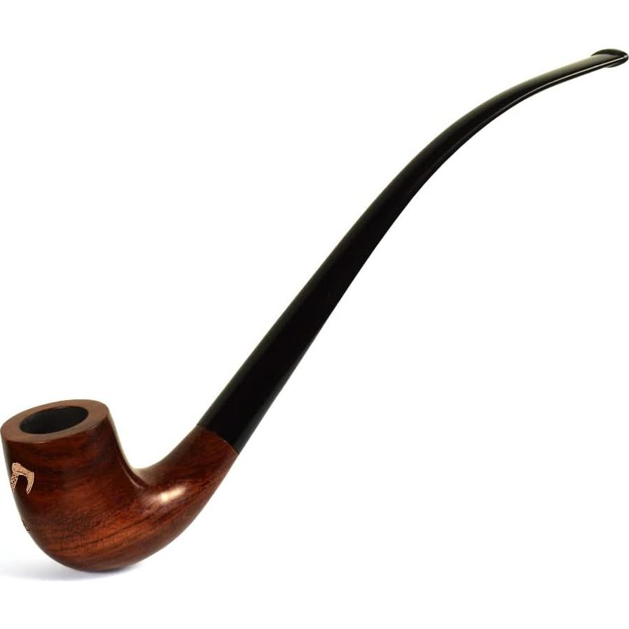 Pipa de fumar de madera de peral 26cm con filtro 9mm