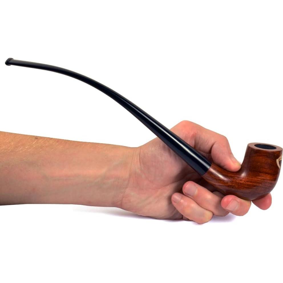 Pipa de fumar de madera de peral 26cm con filtro 9mm