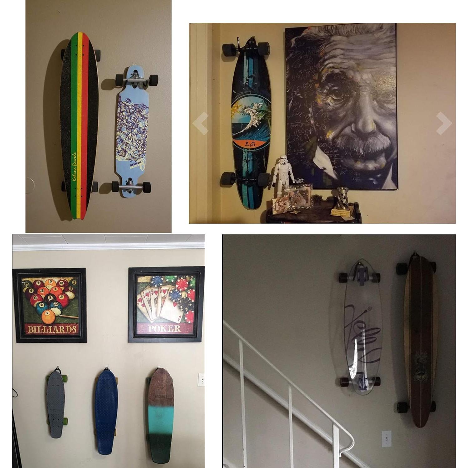 Soporte de Pared para Skateboard YYST Ajustable 2 Soportes