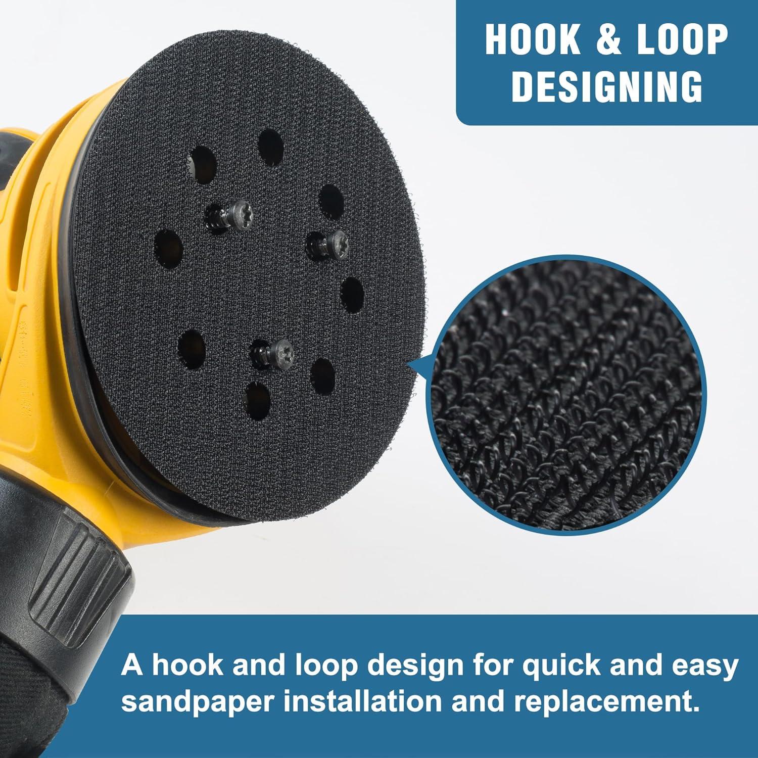 Almohadillas de Lijado S SATC 5" Gancho y Bucle para Dewalt/Makita - 2 Pcs