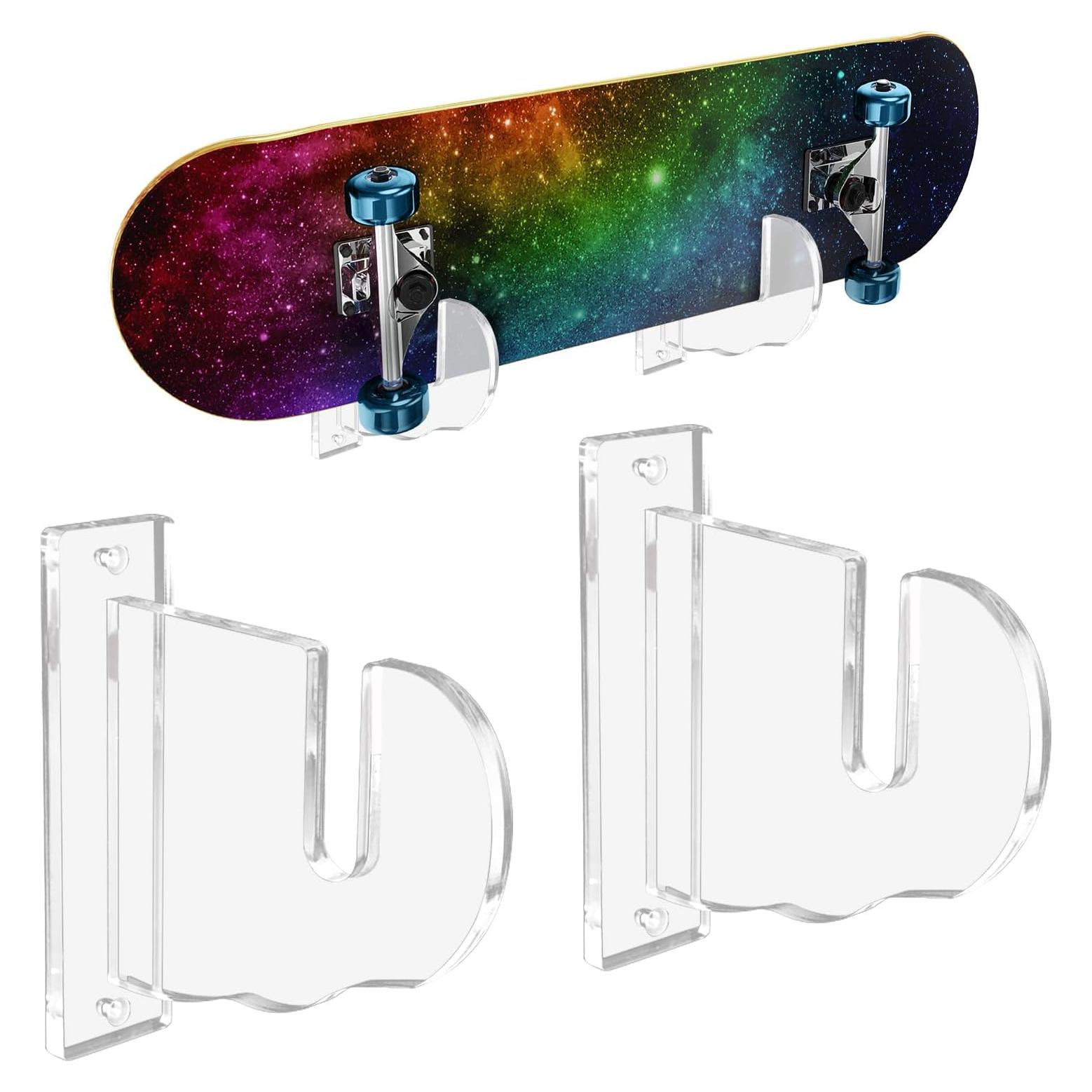 Soporte de Pared BiJun para Skateboard Acrílico Transparente