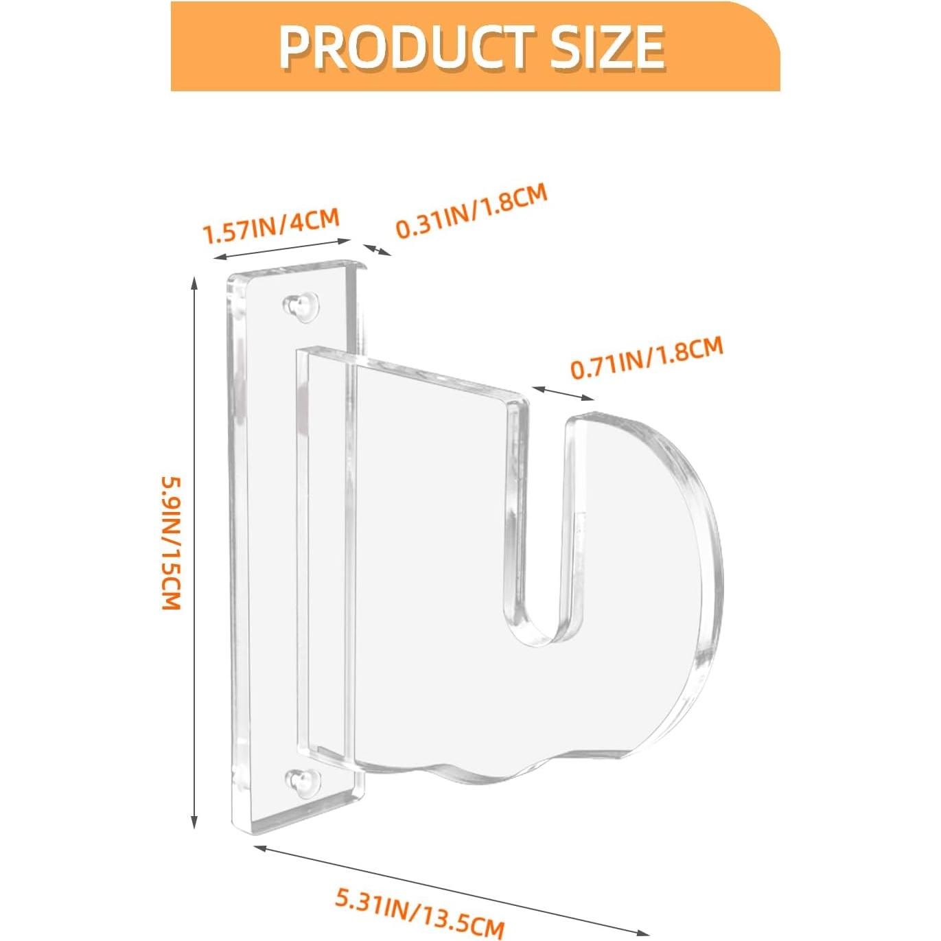 Soporte de Pared BiJun para Skateboard Acrílico Transparente