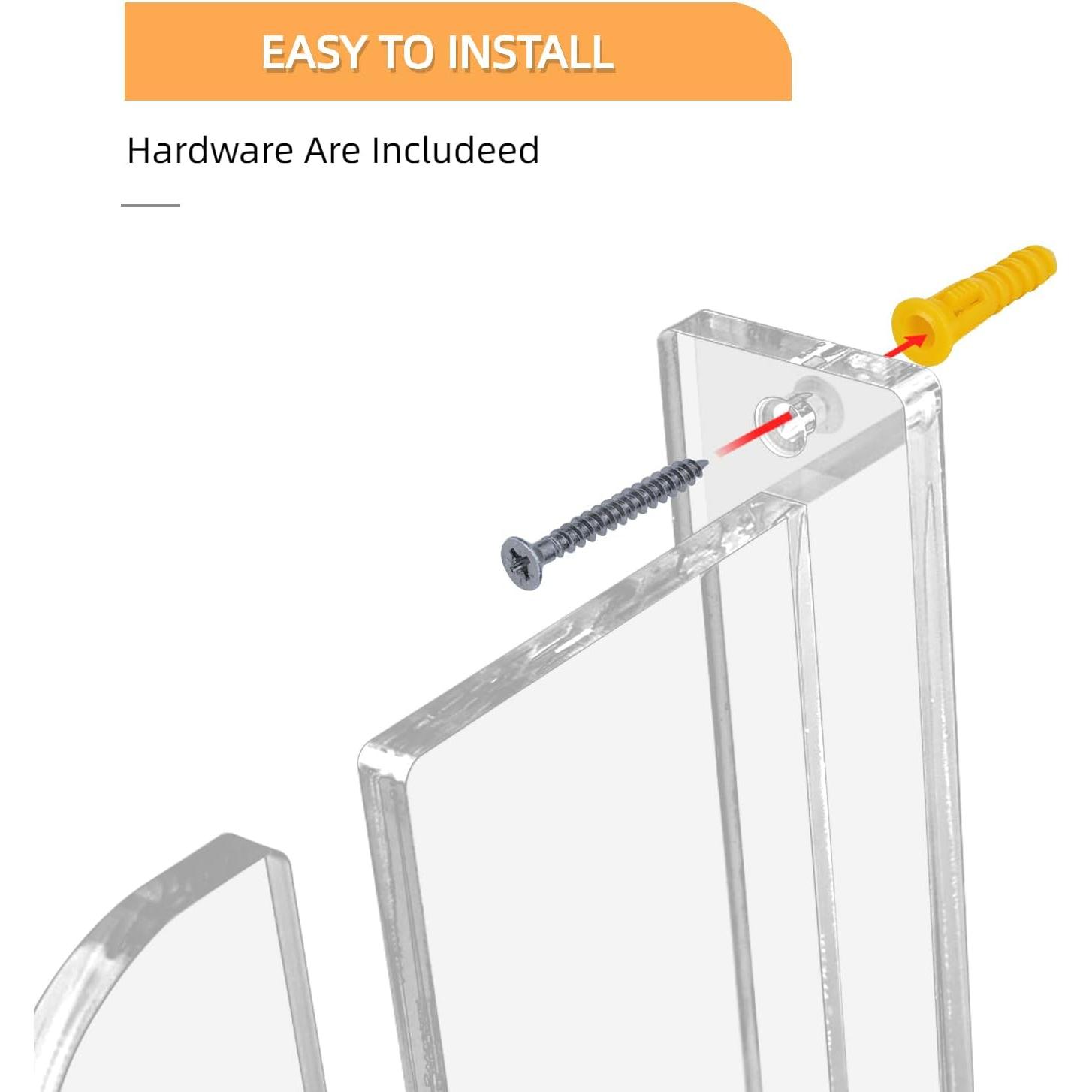 Soporte de Pared BiJun para Skateboard Acrílico Transparente