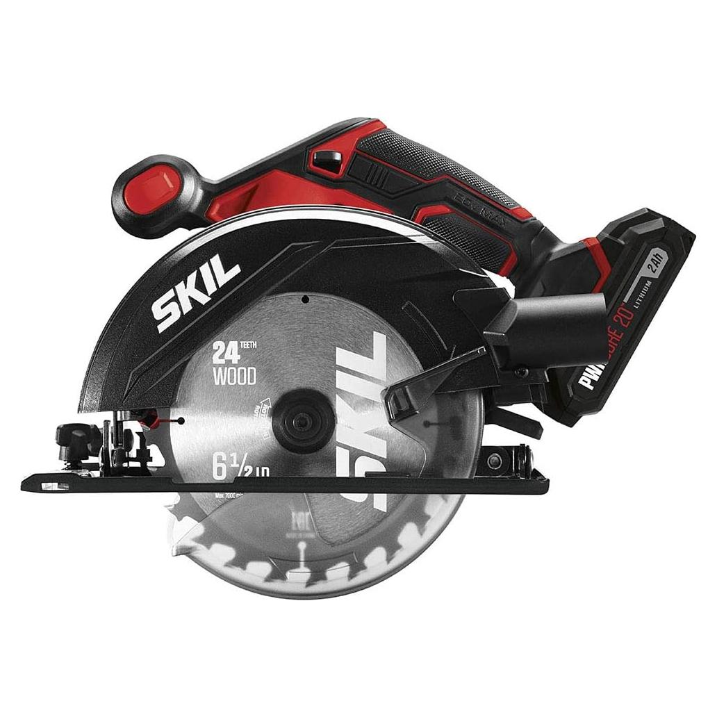 Sierra Circular Inalámbrica SKIL 20V 6-1/2" con Batería 2.0Ah