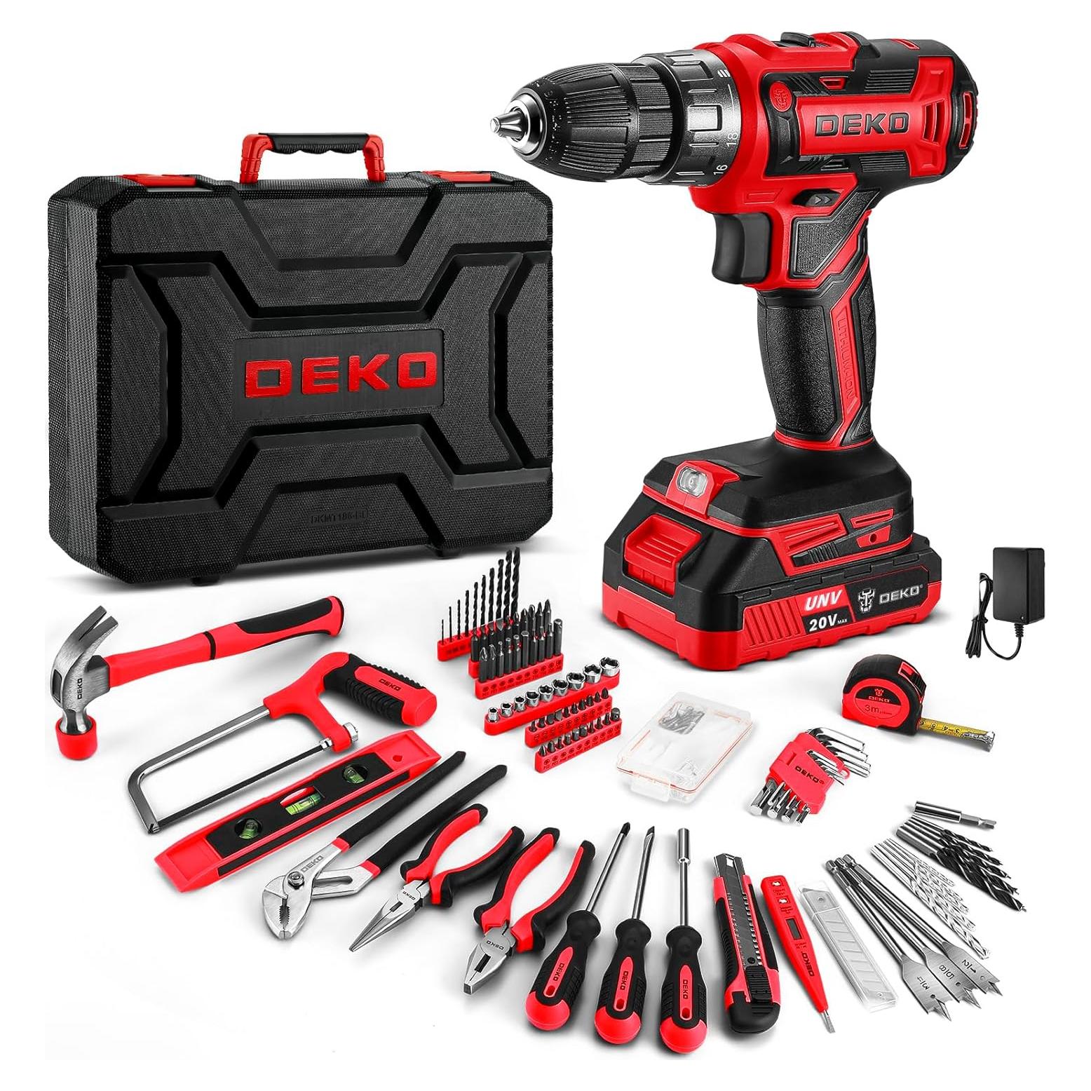 Juego de herramientas DEKOPRO 20V taladro eléctrico portátil