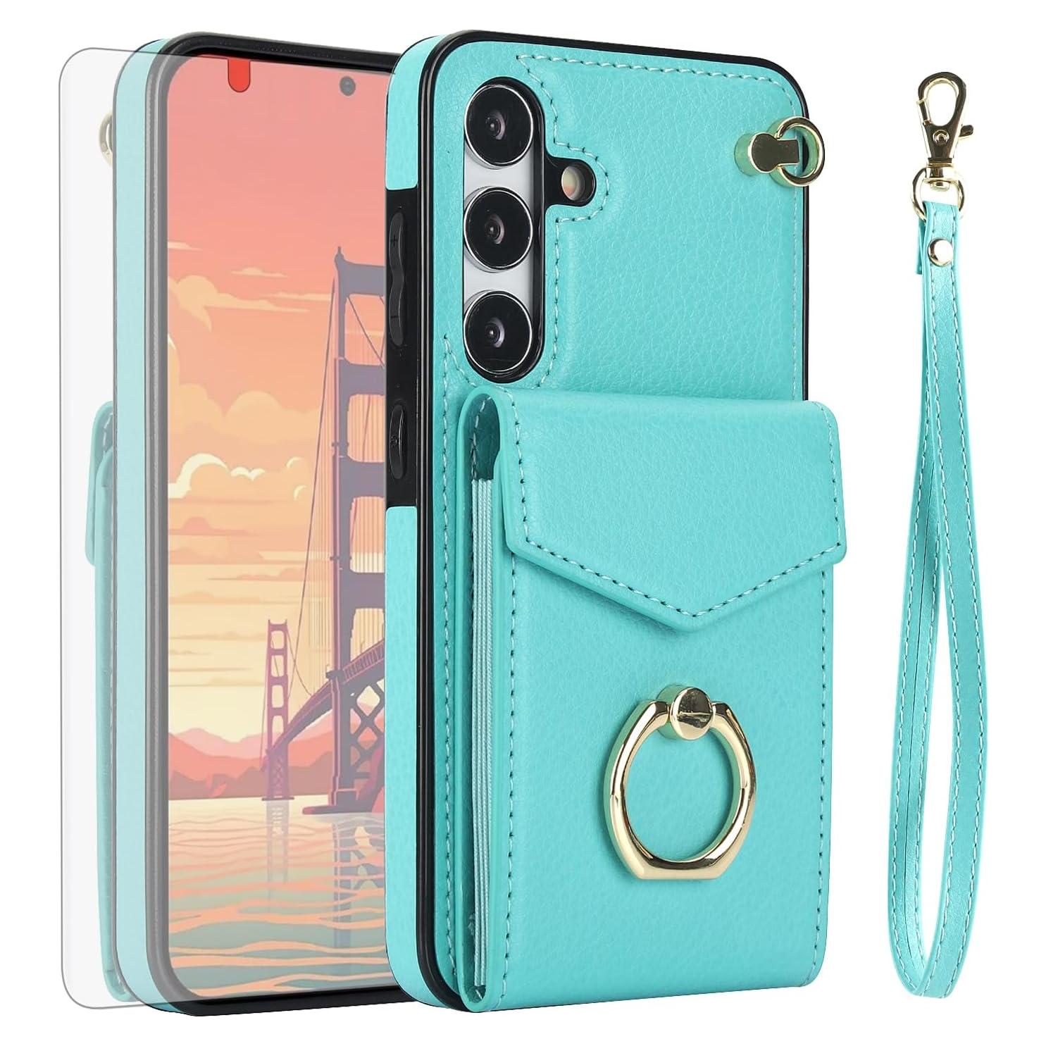 Funda Asuwish para Samsung Galaxy S24 Plus con RFID Verde