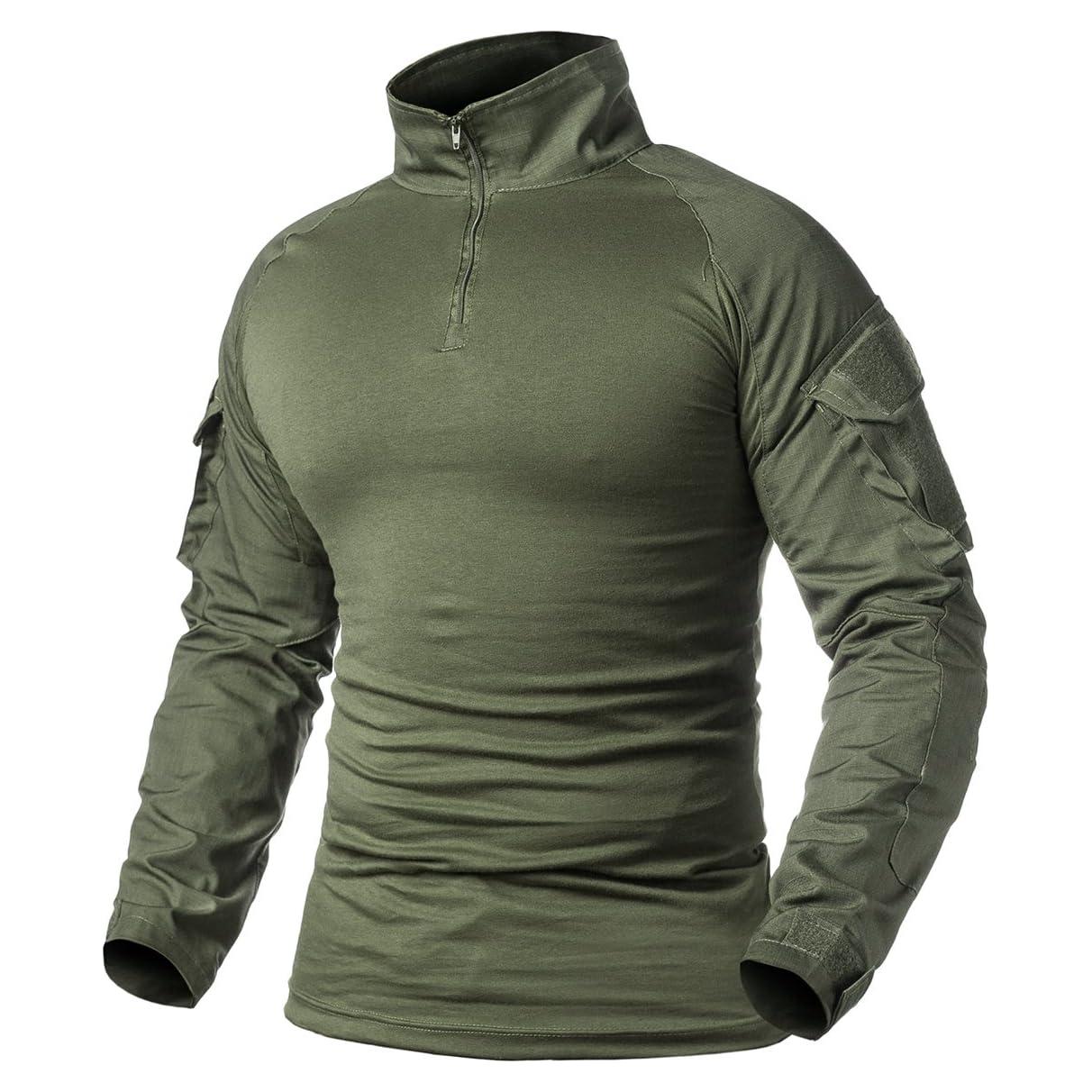 Camisa Táctica Militar ReFire Gear Verde Ejercito Manga Larga