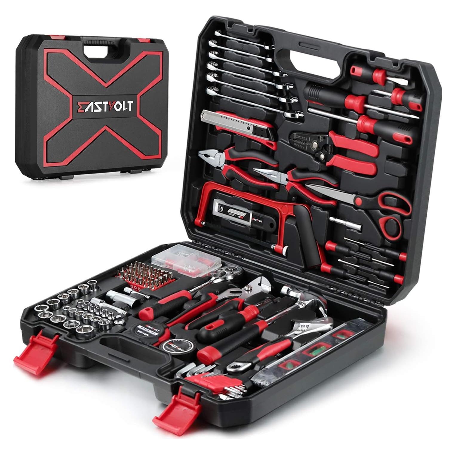 Kit de Herramientas Eastvolt 218 Piezas con Caja de Almacenamiento