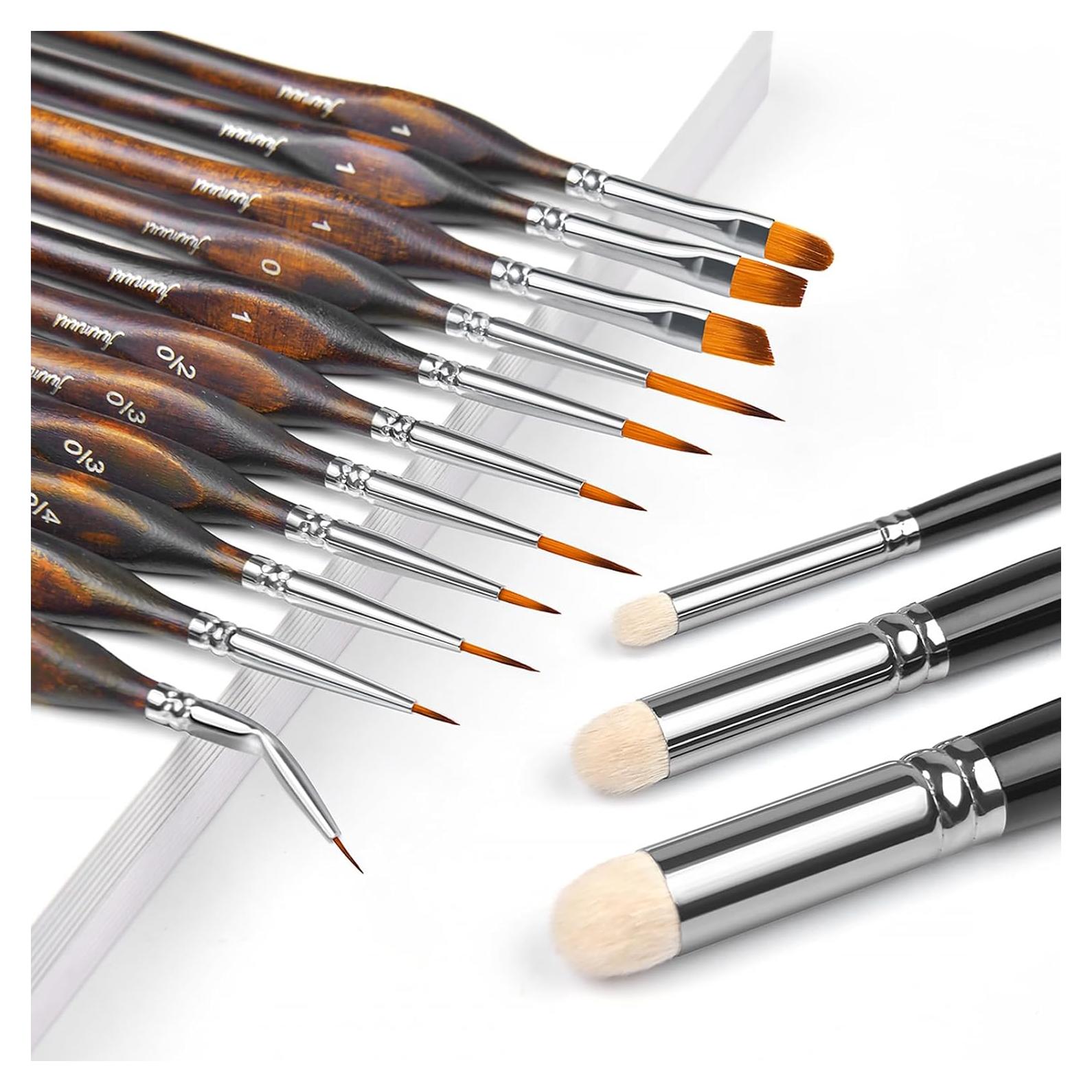 Juego de Pinceles de Pintura Miniatura Fuumuui 14 Piezas