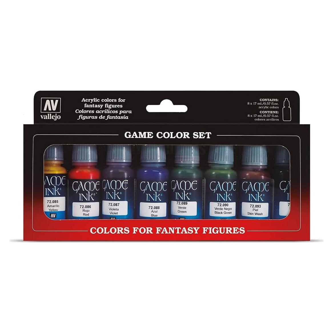 Juego de Pintura Vallejo Set 8 Colores 17 ml Acrílico