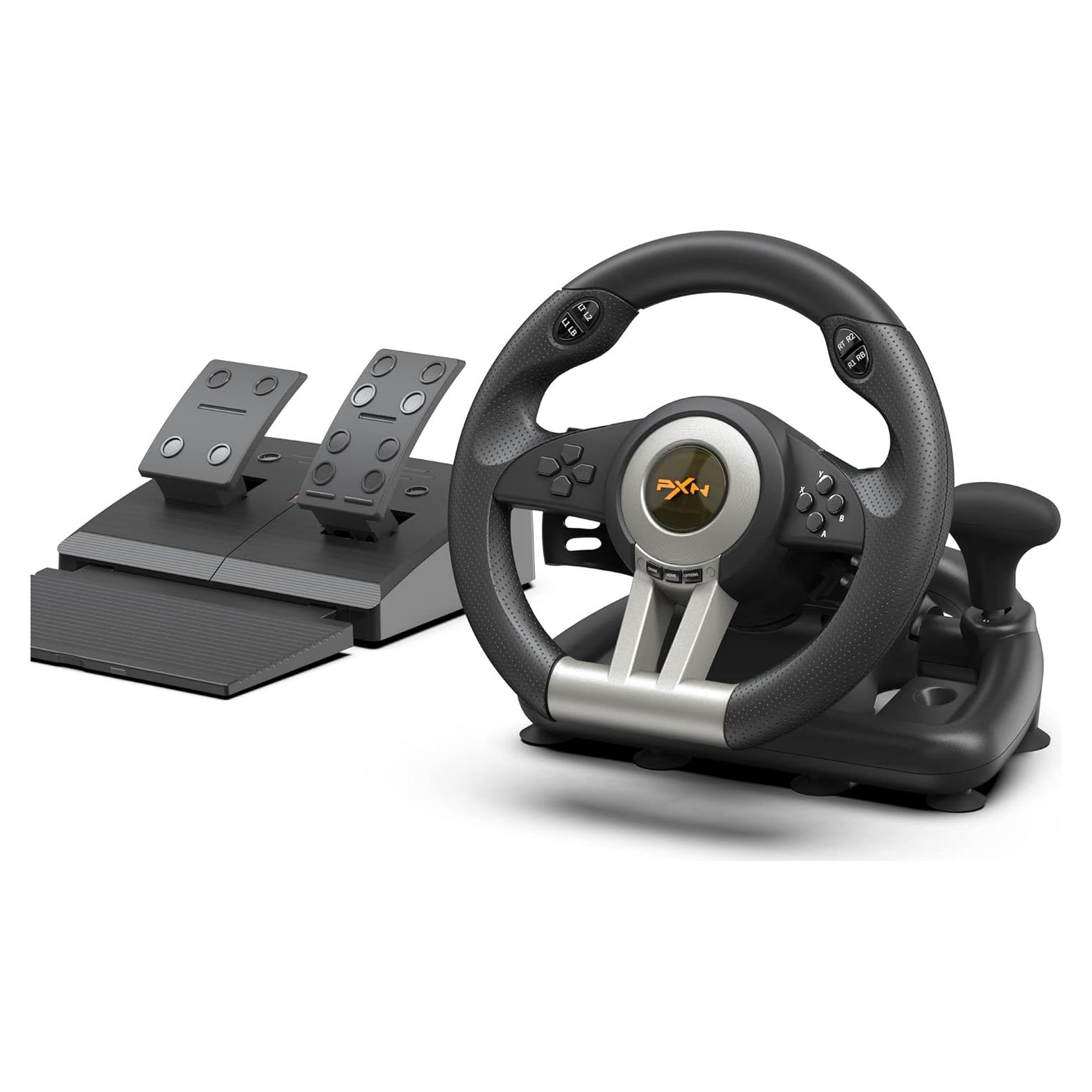 Volante de Carreras PXN V3 PRO USB con Pedales - 180 Grados