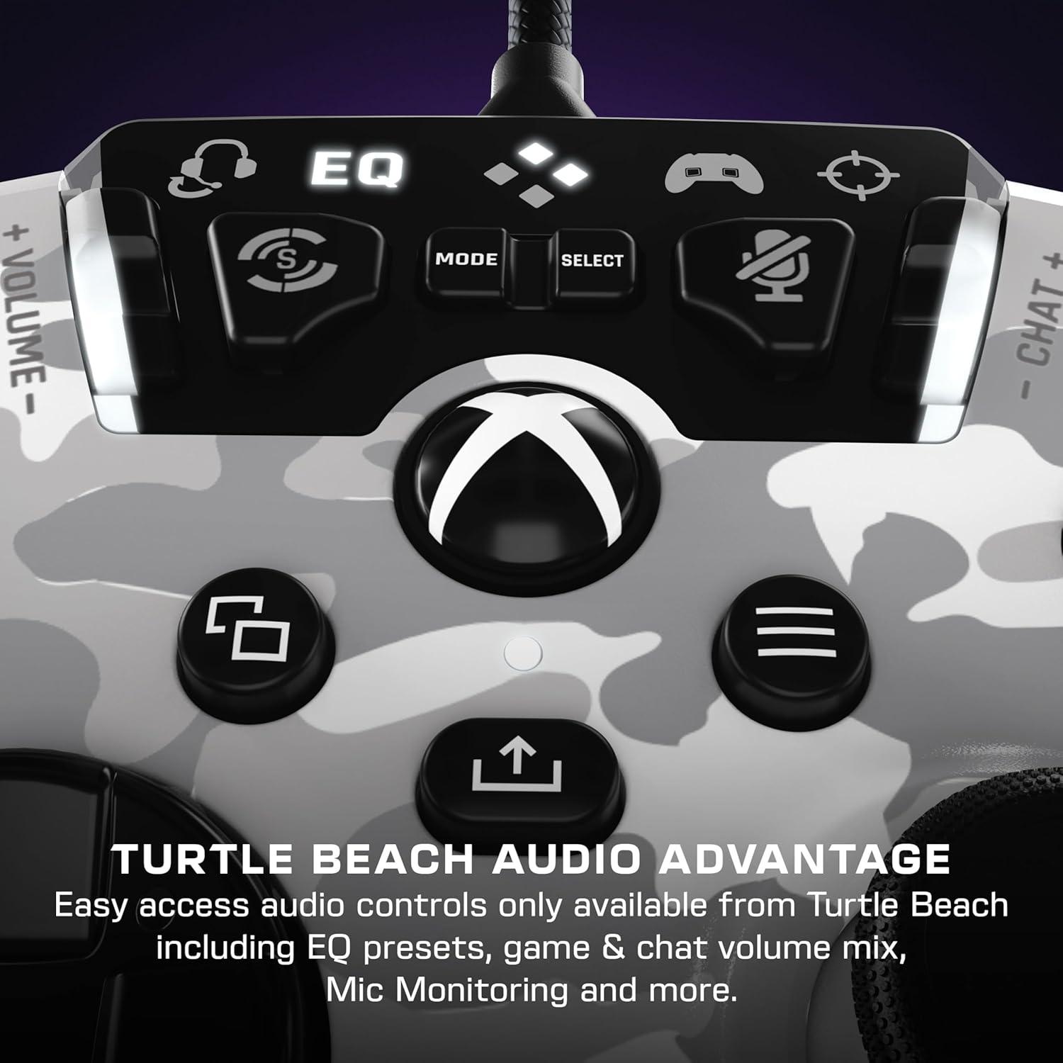 Turtle Beach Recon Controller Wired Game Controller Officially Licensed for Xbox Series X, Xbox Series S, Xbox One & Windows - Audio Enhancements, Remappable Buttons, Superhuman Hearing – Arctic Camo