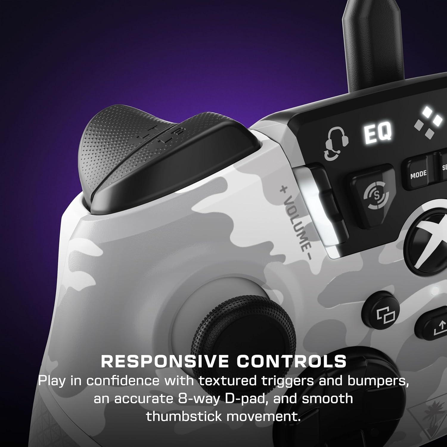 Turtle Beach Recon Controller Wired Game Controller Officially Licensed for Xbox Series X, Xbox Series S, Xbox One & Windows - Audio Enhancements, Remappable Buttons, Superhuman Hearing – Arctic Camo
