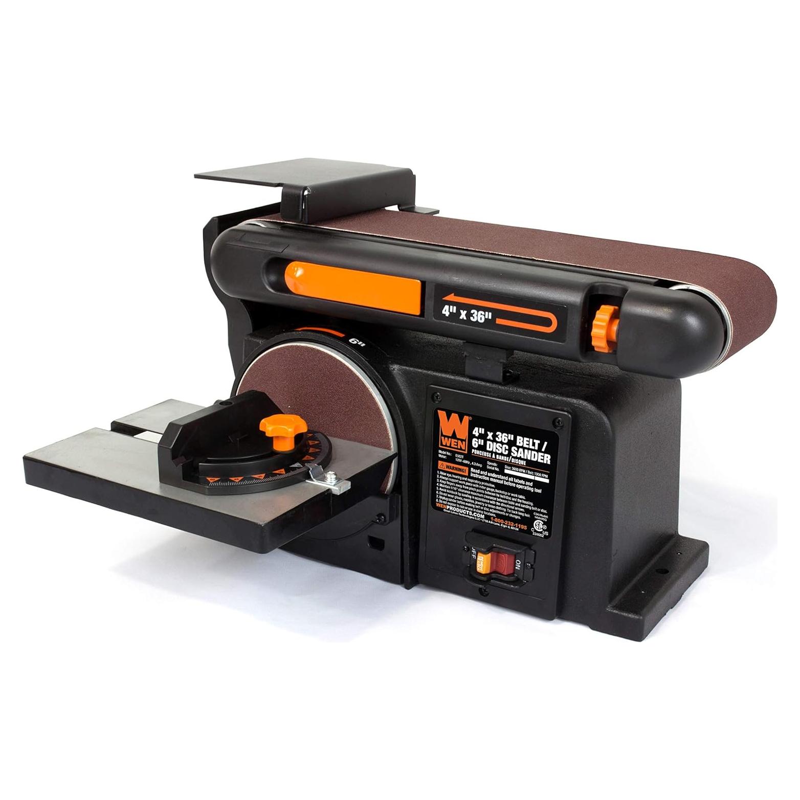 Lijadora de Banda y Disco WEN 6502T 4x36cm y 6" con Base Hierro