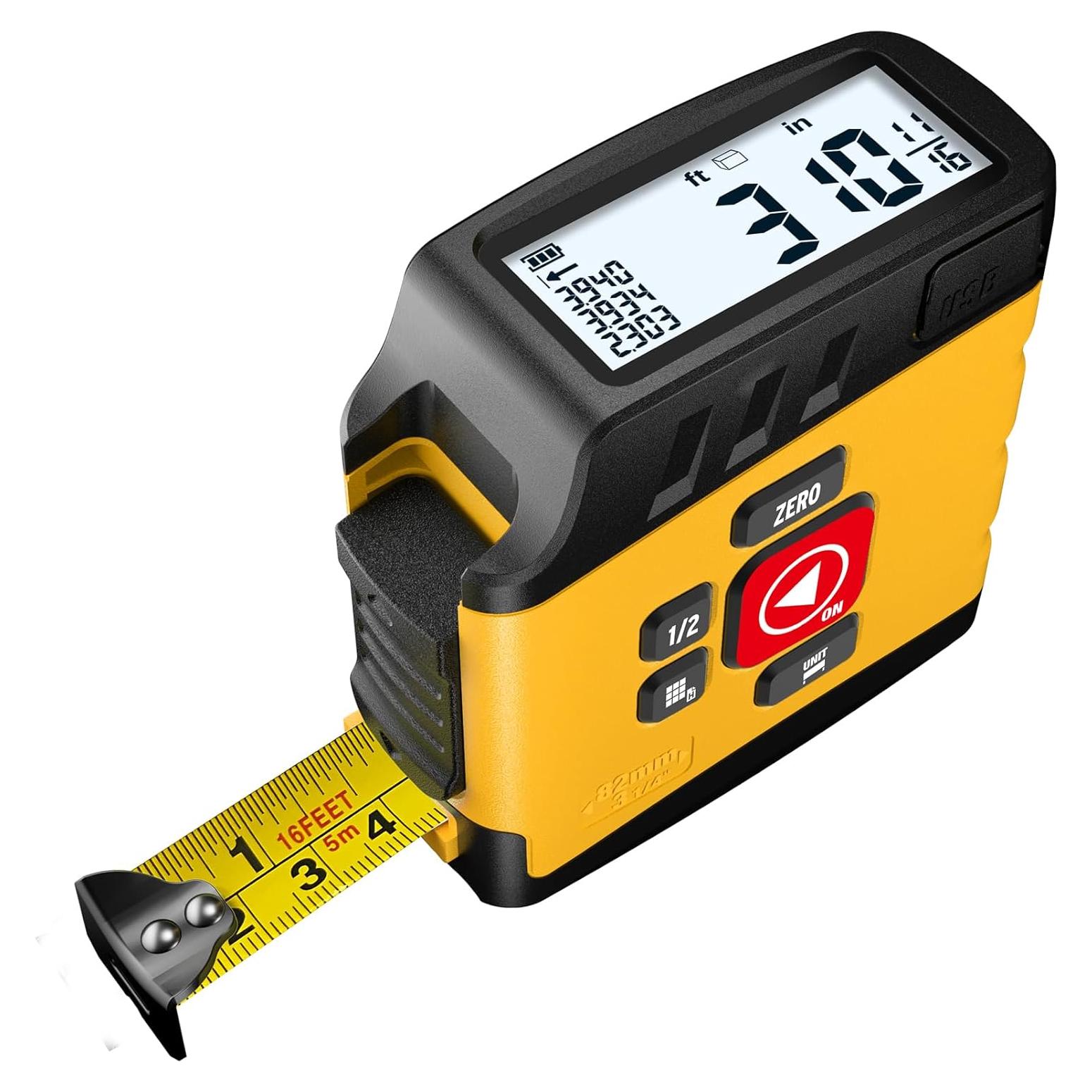 Cinta Métrica Digital ACPOTEL DT20 5m Amarillo, 6 Unidades